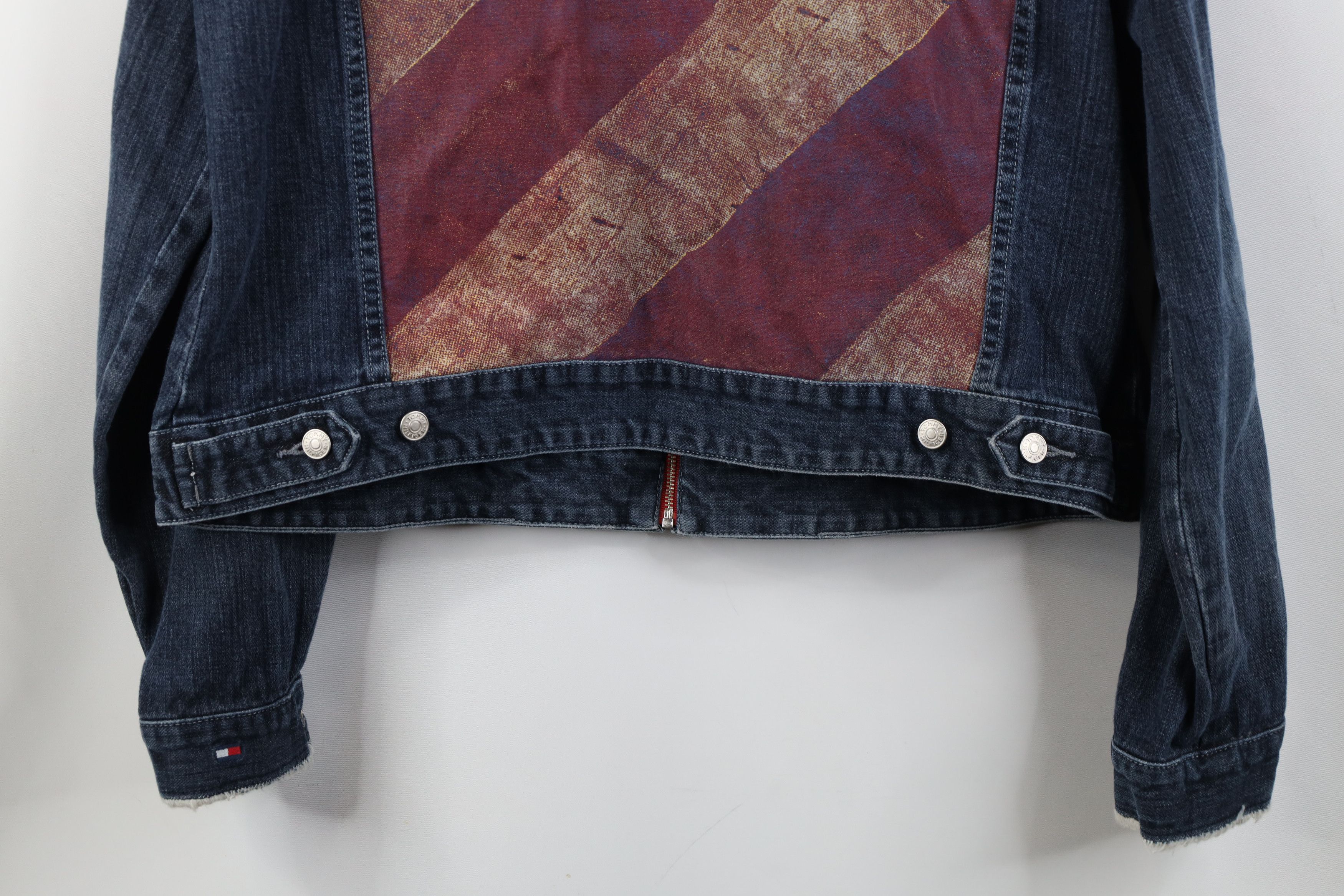 Tommy Hilfiger Vintage Y2K 2002 Tommy Hilfiger Flag Denim Trucker Jacket Size XL / US 12-14 / IT 48-50 - 16 Thumbnail