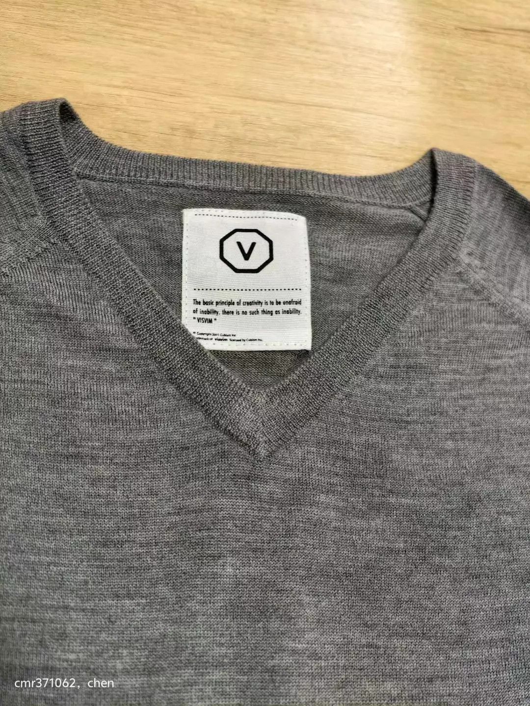 Visvim visvim diamante v-neck grey/red S Size US S / EU 44-46 / 1 - 2 Thumbnail