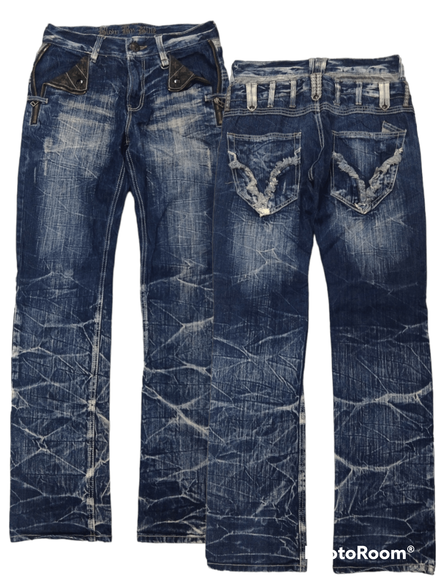 Japanese Brand SICK BLOW BY BLUE ZIPPER POCKET INSPIRED FINAL HOME Size US 30 / EU 46 - 1 Preview