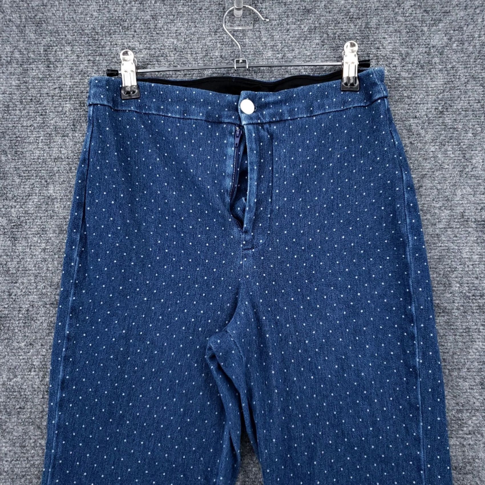 Vintage Lysse Jeans Womens S Small Mid-Rise Ankle Jegging Polka Dot Medium Blue Denim Size 28" / US 6 / IT 42 - 6 Thumbnail