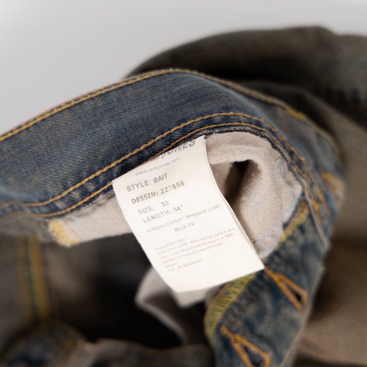 Jack & Jones Jack & Jones BAIT Mens Vintage Wide Leg Jeans Distressed Size US 33 - 7 Thumbnail