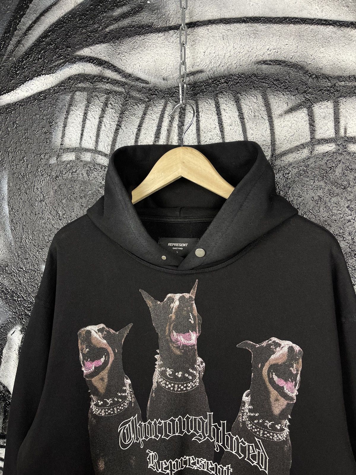 Represent Clo. Represent Thoroughbred Doberman Oversized Hoodie Size L Size US L / EU 52-54 / 3 - 2 Thumbnail