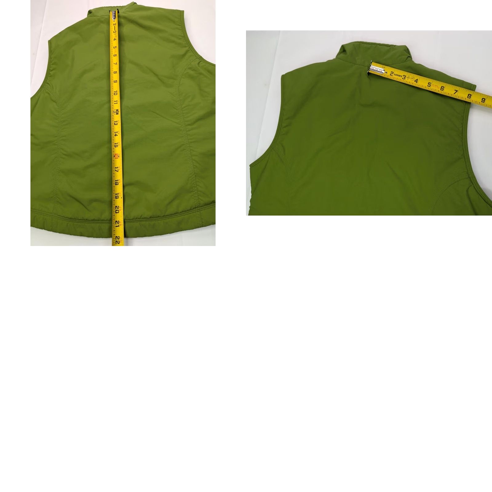 Vintage L.L. Bean Vest Women Petite M Green Full Zip Fleece Lined Wool? (note: original says Nylon outer, polyester lining) Size M / US 6-8 / IT 42-44 - 8 Thumbnail