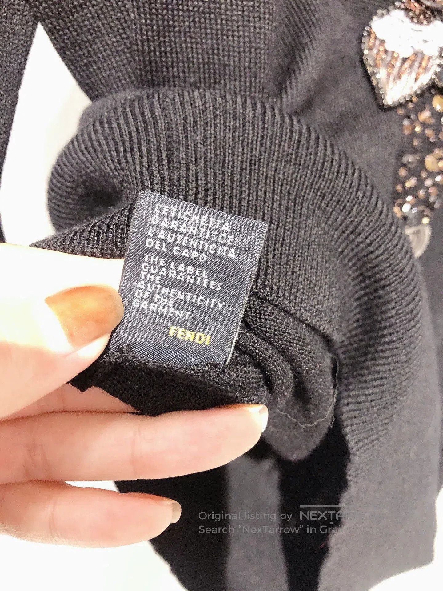 Fendi FENDI Black Sequin Beaded Knit Sweater. Size US S / EU 44-46 / 1 - 9 Thumbnail