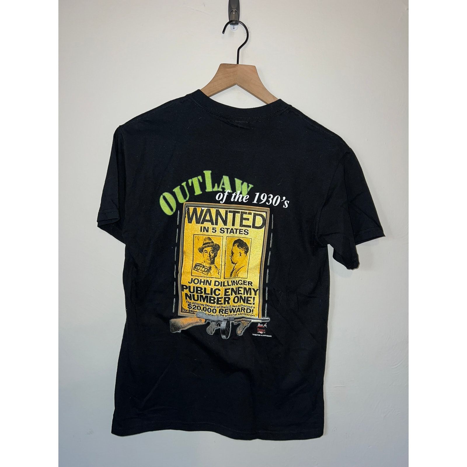 Gildan Public Enemy Number One Shirt 2009 John Dillinger Movie Tee Size US S / EU 44-46 / 1 - 4 Thumbnail