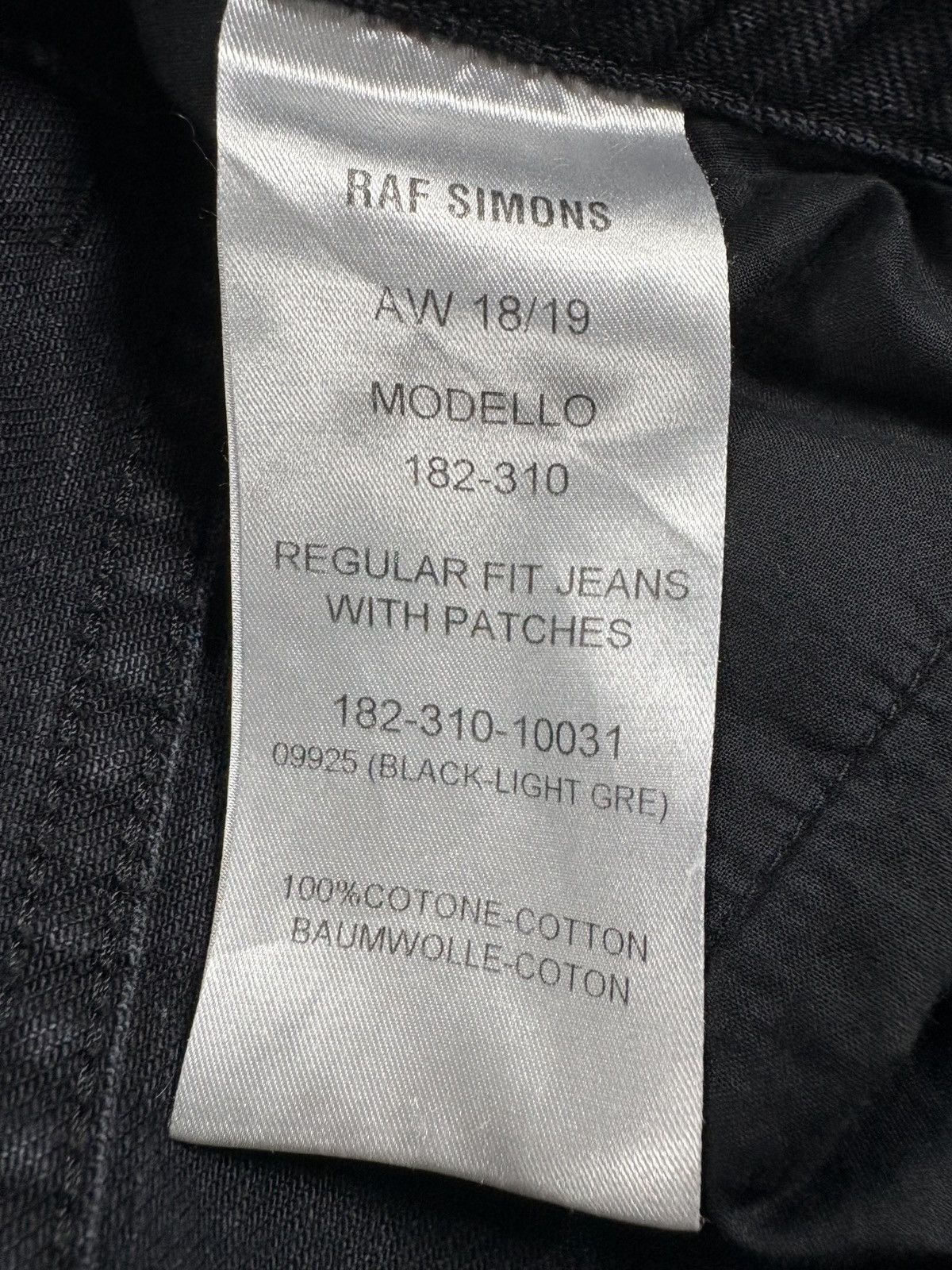 Raf Simons Raf Simons AW18 Drug Patch Black Jeans Size 2C-B Size US 32 / EU 48 - 5 Thumbnail