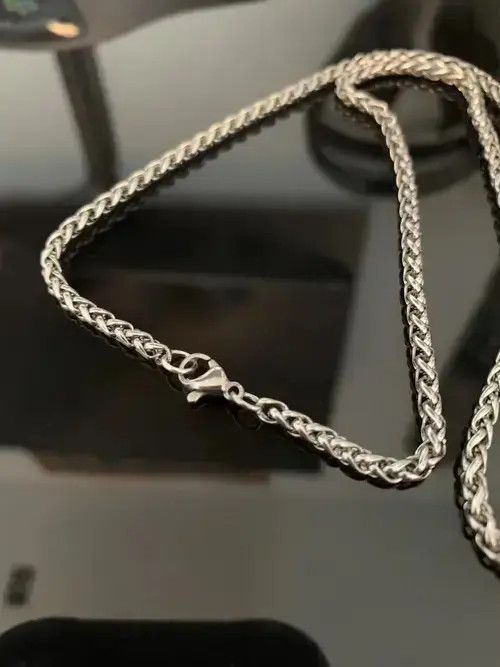 Jewelry Stainless Steel Wheat Chain 3mm - 20 inch Size ONE SIZE - 3 Thumbnail