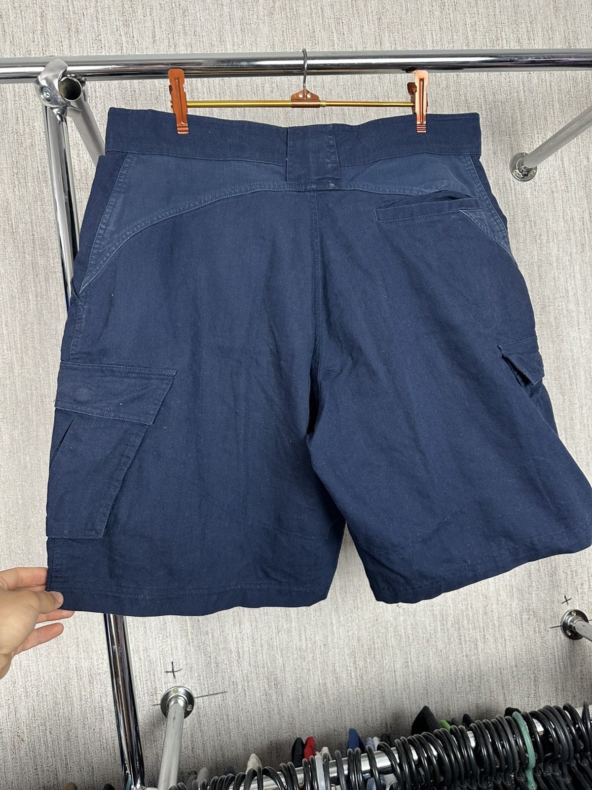 Nike Vintage Y2K Nike Swoosh Cargo Shorts Navy Blue Size US 36 / EU 52 - 5 Thumbnail