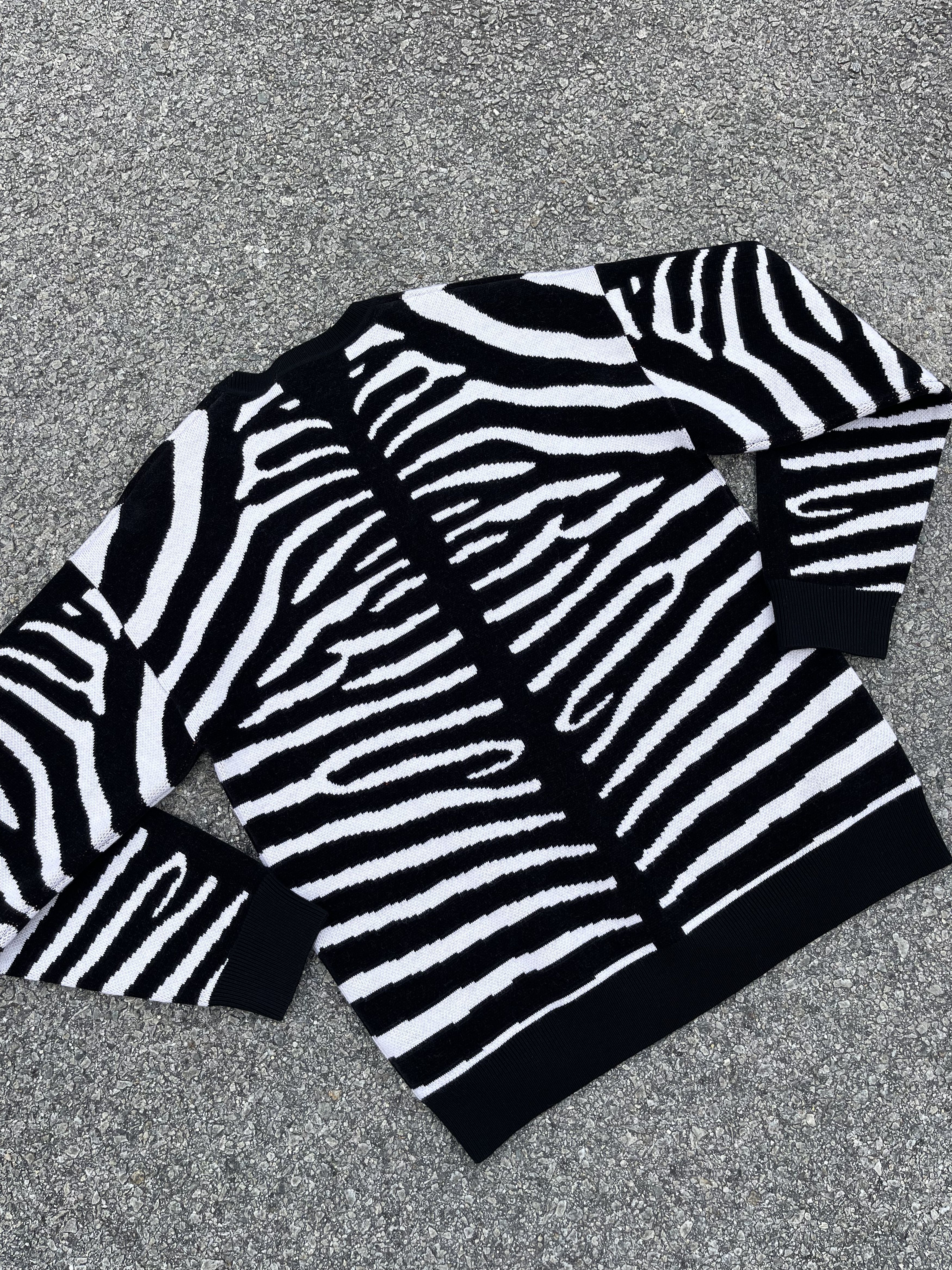 Burberry × Burberry Prorsum Burberry Mens Jennings Zebra Logo Jumper Knit Sweater Size US M / EU 48-50 / 2 - 4 Thumbnail