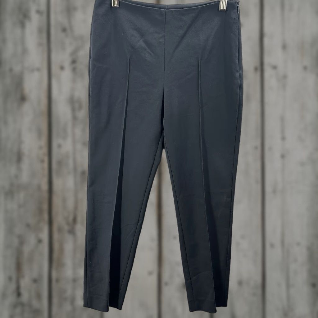 Akris Akris Pants Women Dress Pants Slim Tapered 2 Blue Cotton Blend Knit Zip Pleated 30in 90s City Preppy Size 26" / US 2 / IT 38 - 1 Thumbnail