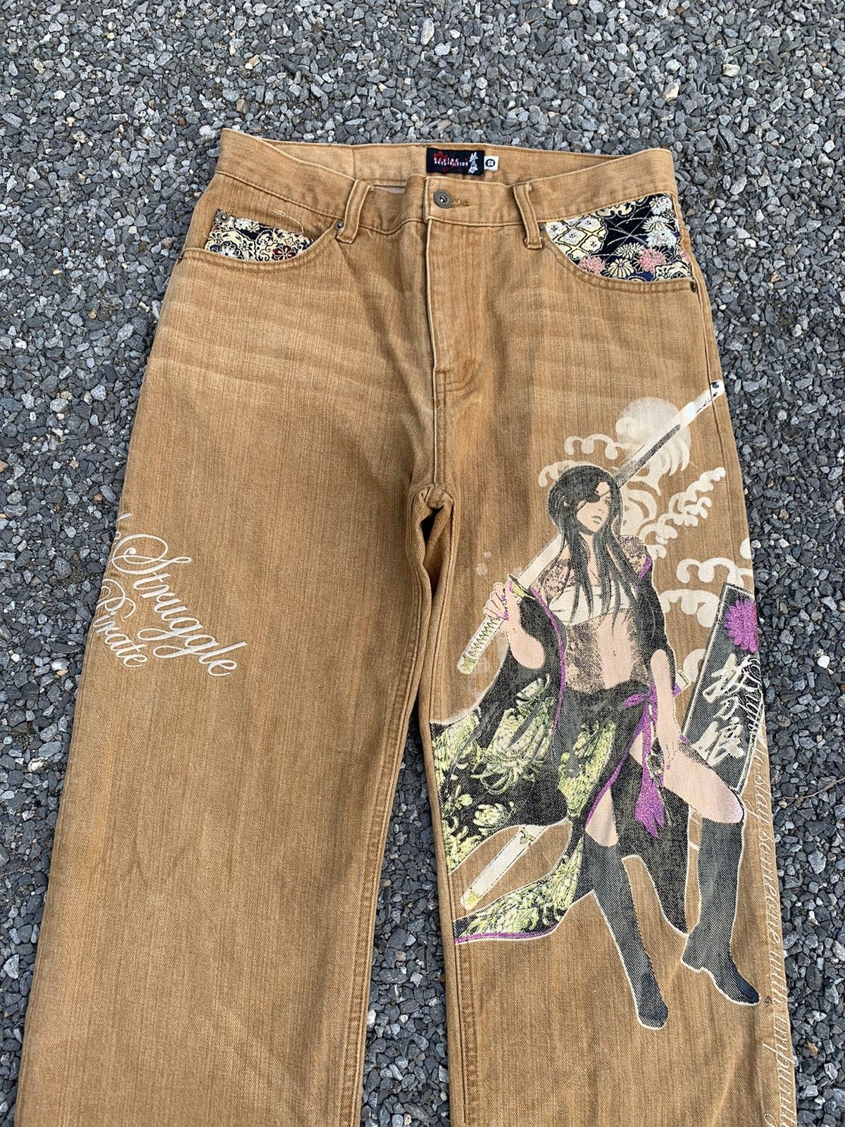Kapital RARE DEVINE RETRIBUTION KARAKURI JAPANESE SUKAJAN JEANS Size US 32 / EU 48 - 6 Thumbnail