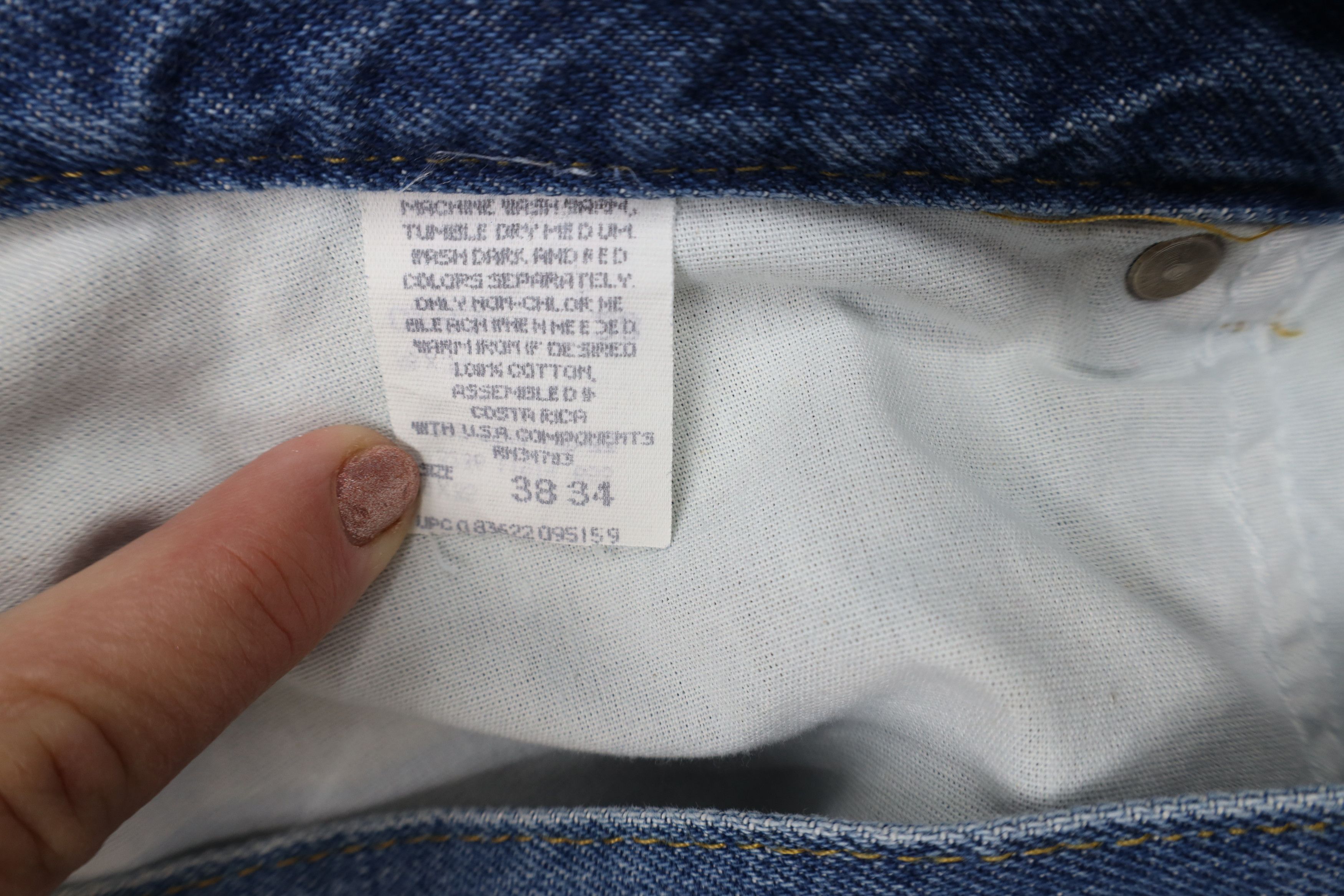 Lee Vintage 90s Lee Straight Leg Denim Jeans Blue Cotton Size US 38 / EU 54 - 7 Thumbnail