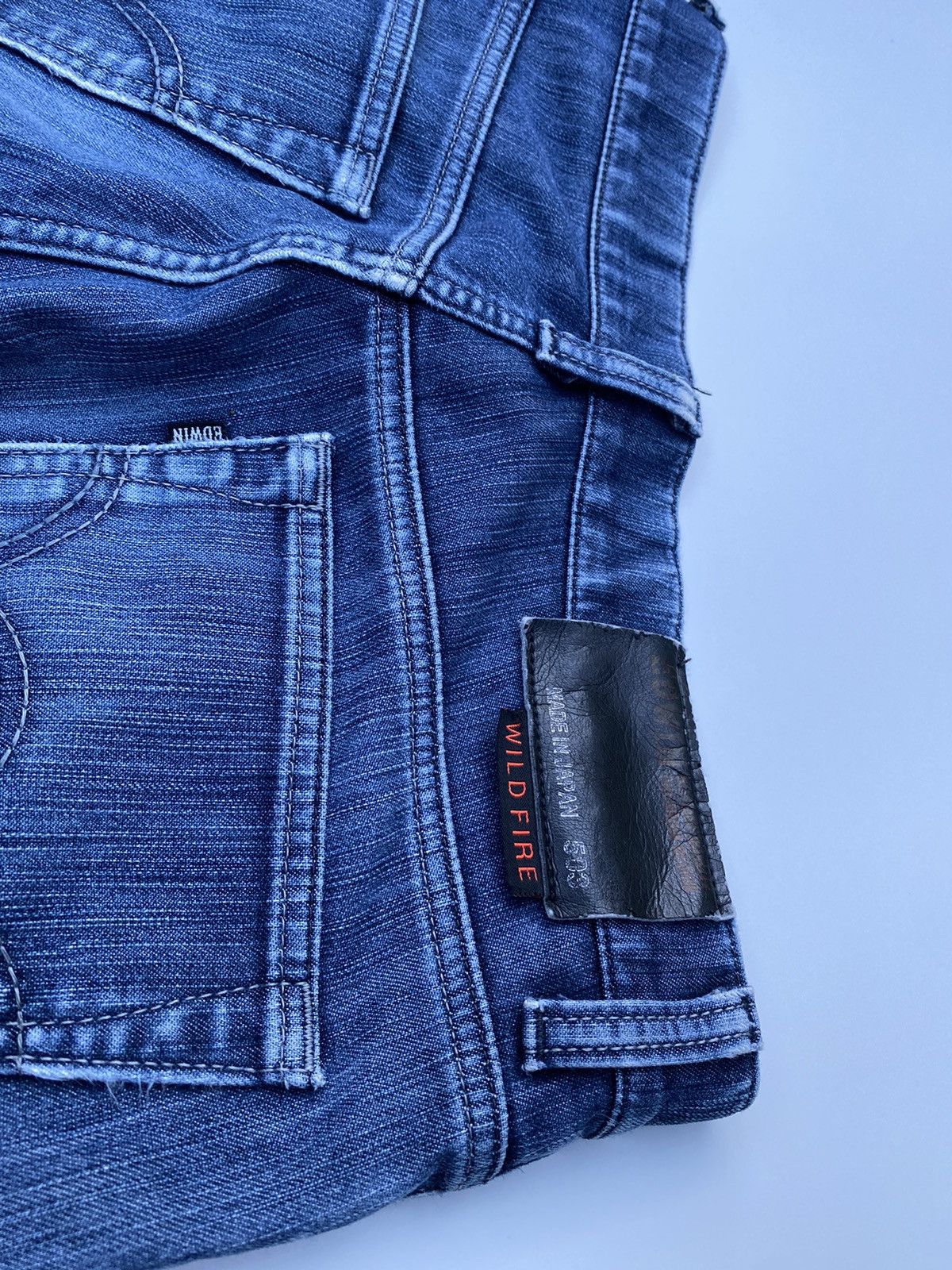 Edwin × Vintage Vintage Edwin Blue Distressed Denim Size US 33 - 11 Thumbnail