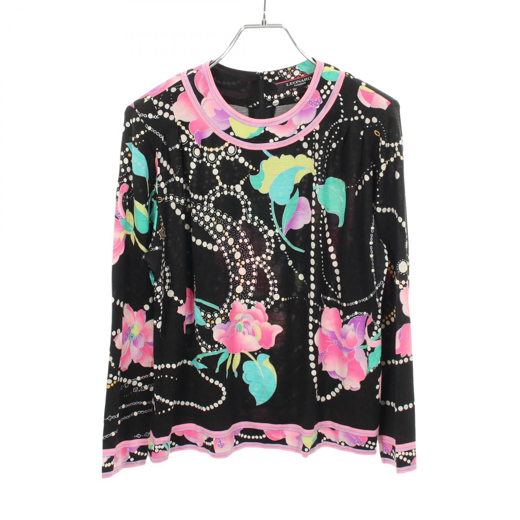 Other Leonard LEONARD FASHION Floral Wool Silk Top Textile Tops DUTY FREE for USA Size ONE SIZE - 1 Thumbnail