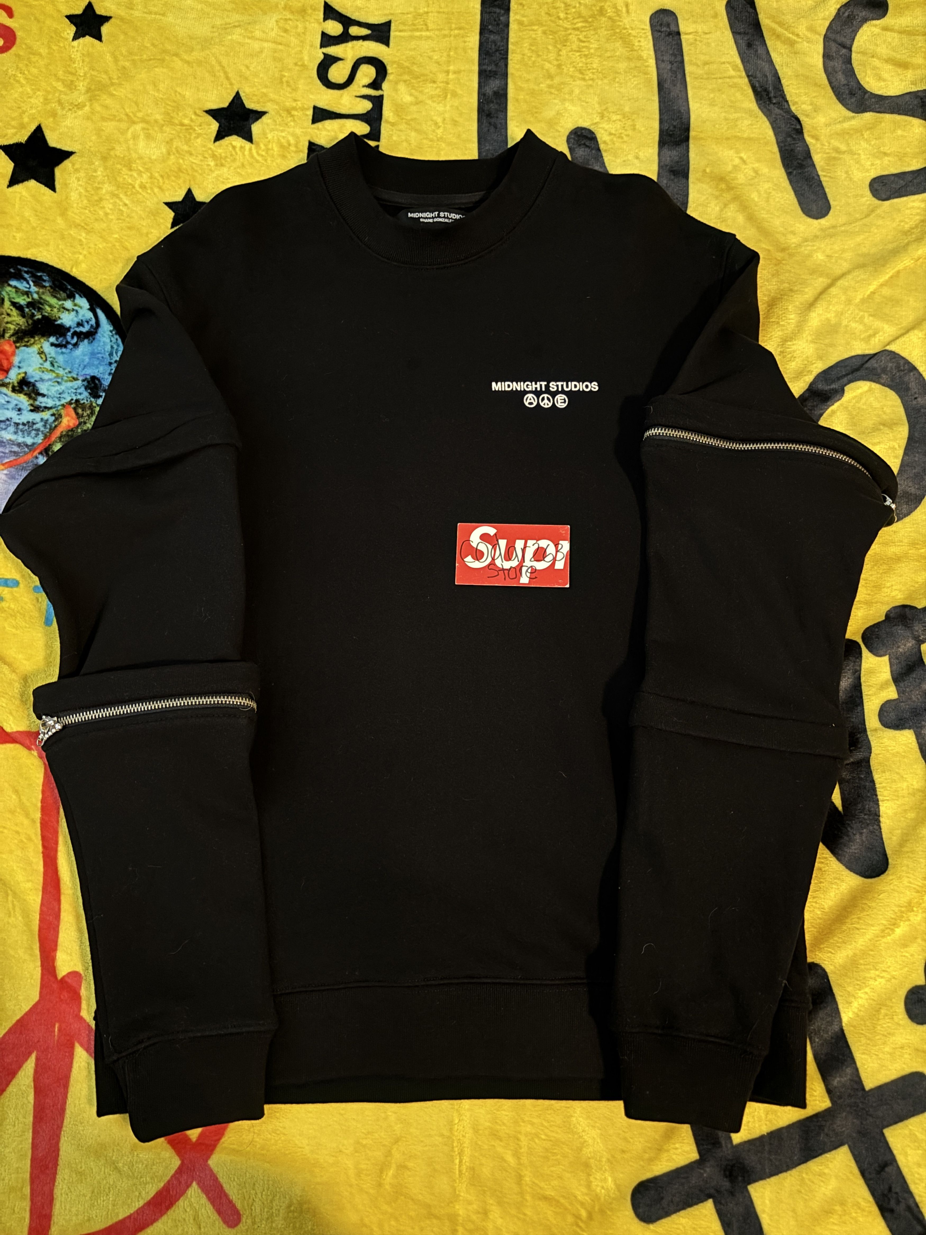 Midnight Studios Zip Layered Logo Crewneck - Midnight Studios AWGE Size US S / EU 44-46 / 1 - 2 Thumbnail