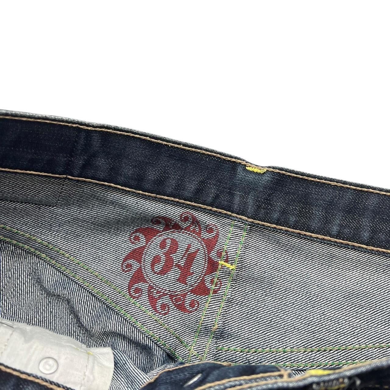 Japanese Brand Sugoi Embroidered Dragon Japanese Denim Shorts - Waist 33 Size US 33 - 6 Thumbnail