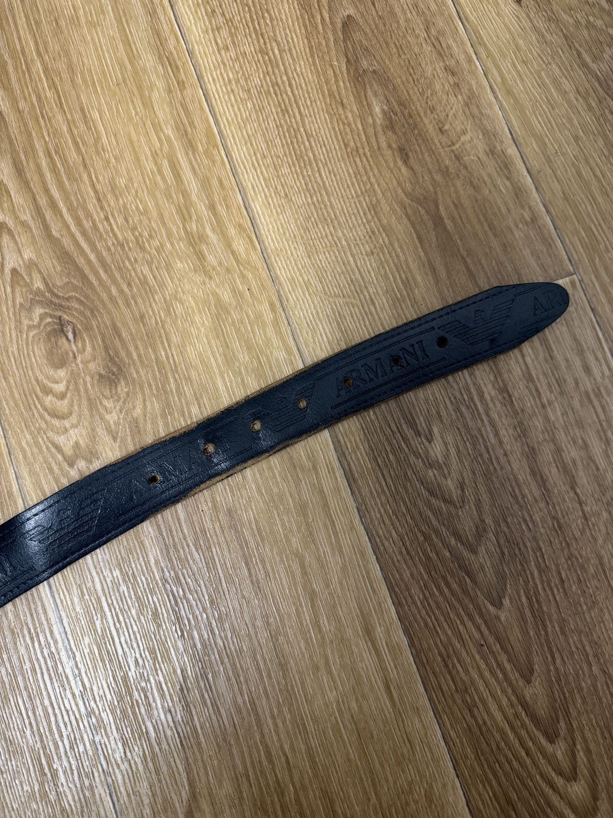 Armani Vintage Giorgio Armani Leather Belt Size ONE SIZE - 4 Thumbnail