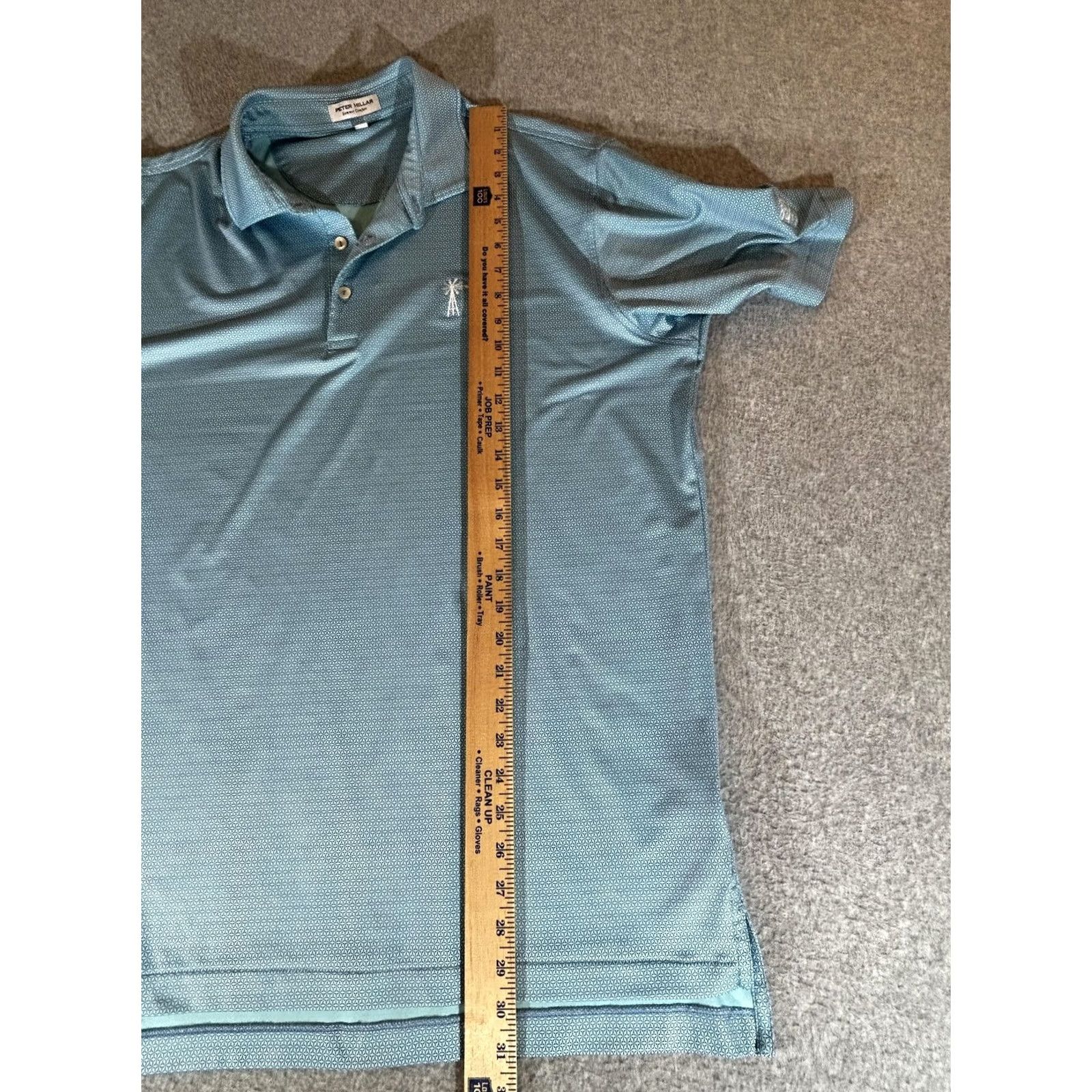 Peter Millar VINTAGE? No. Peter Millar Polo Golf Geometric Print Blue Mens Large Shirt Rizzo Performance Summer Comfort Size US L / EU 52-54 / 3 - 6 Thumbnail
