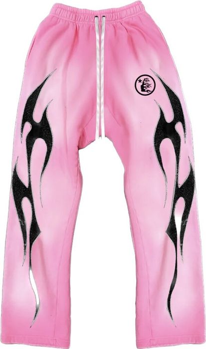 HELLSTAR Hellstar Pink Black Flame 'Capsule 10' Pants