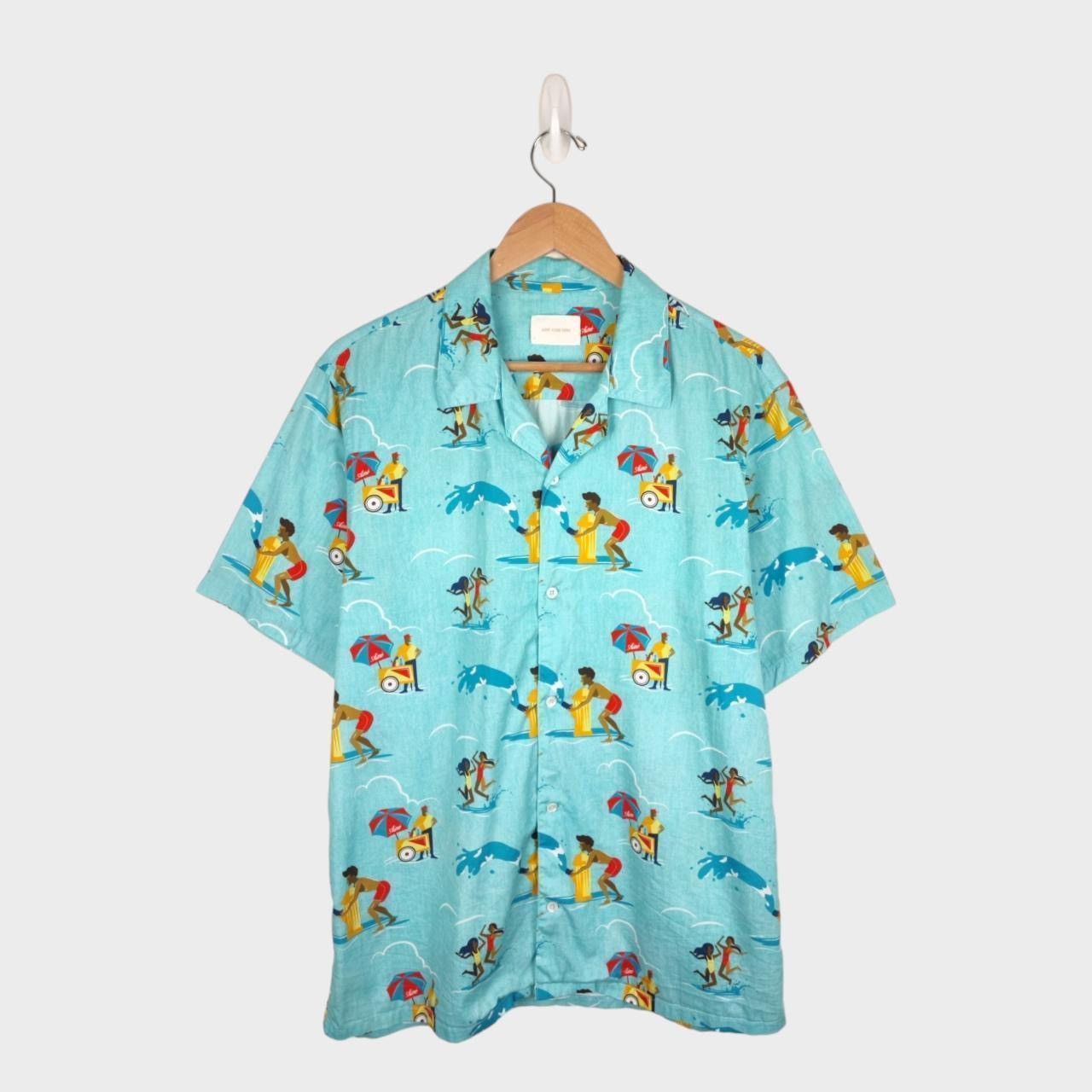 Aime Leon Dore Aime Leon Dore Block Party Button Up Shirt Blue Size Large Size US L / EU 52-54 / 3 - 5 Thumbnail