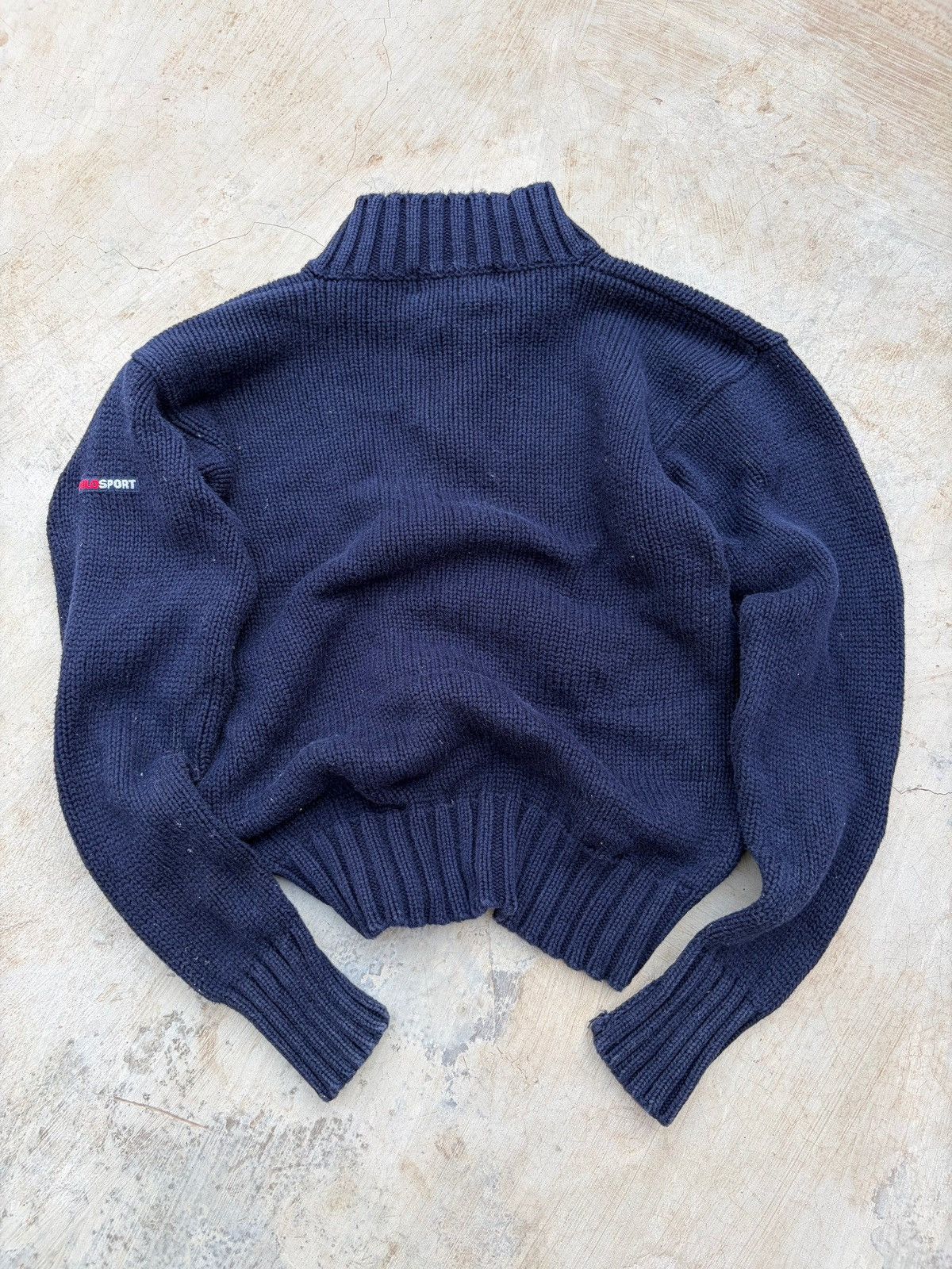 Polo Ralph Lauren Vintage 90s Polo Sport Ralph Lauren Flag Quarter Zip Knit Size US S / EU 44-46 / 1 - 5 Thumbnail