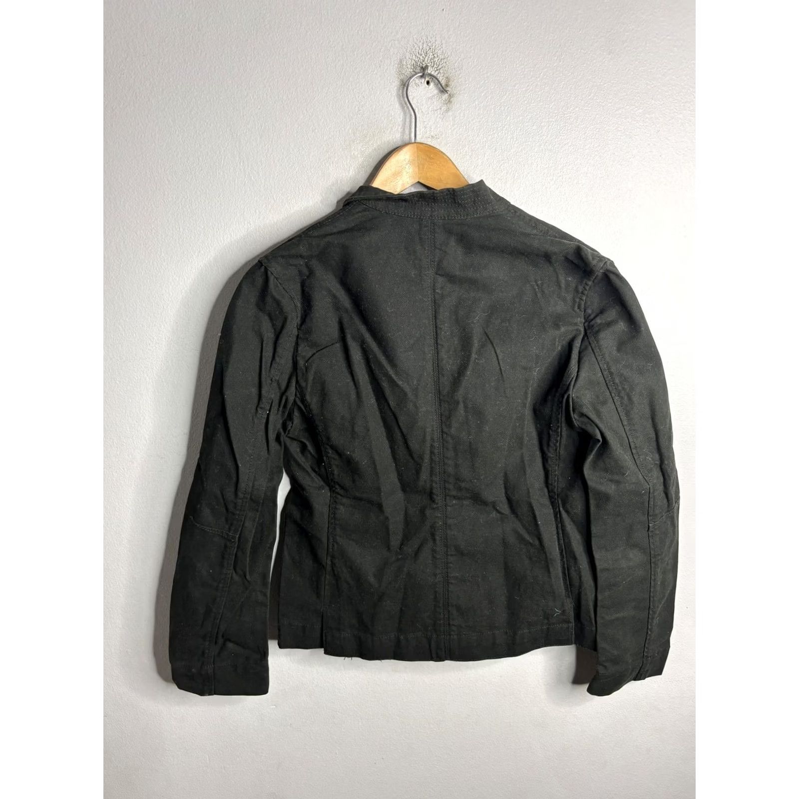 Banana Republic Banana Republic Jacket Womens M Black Cotton Twill Button Front Utility Short Sleeve Casual Spring Fall Size M / US 6-8 / IT 42-44 - 4 Thumbnail