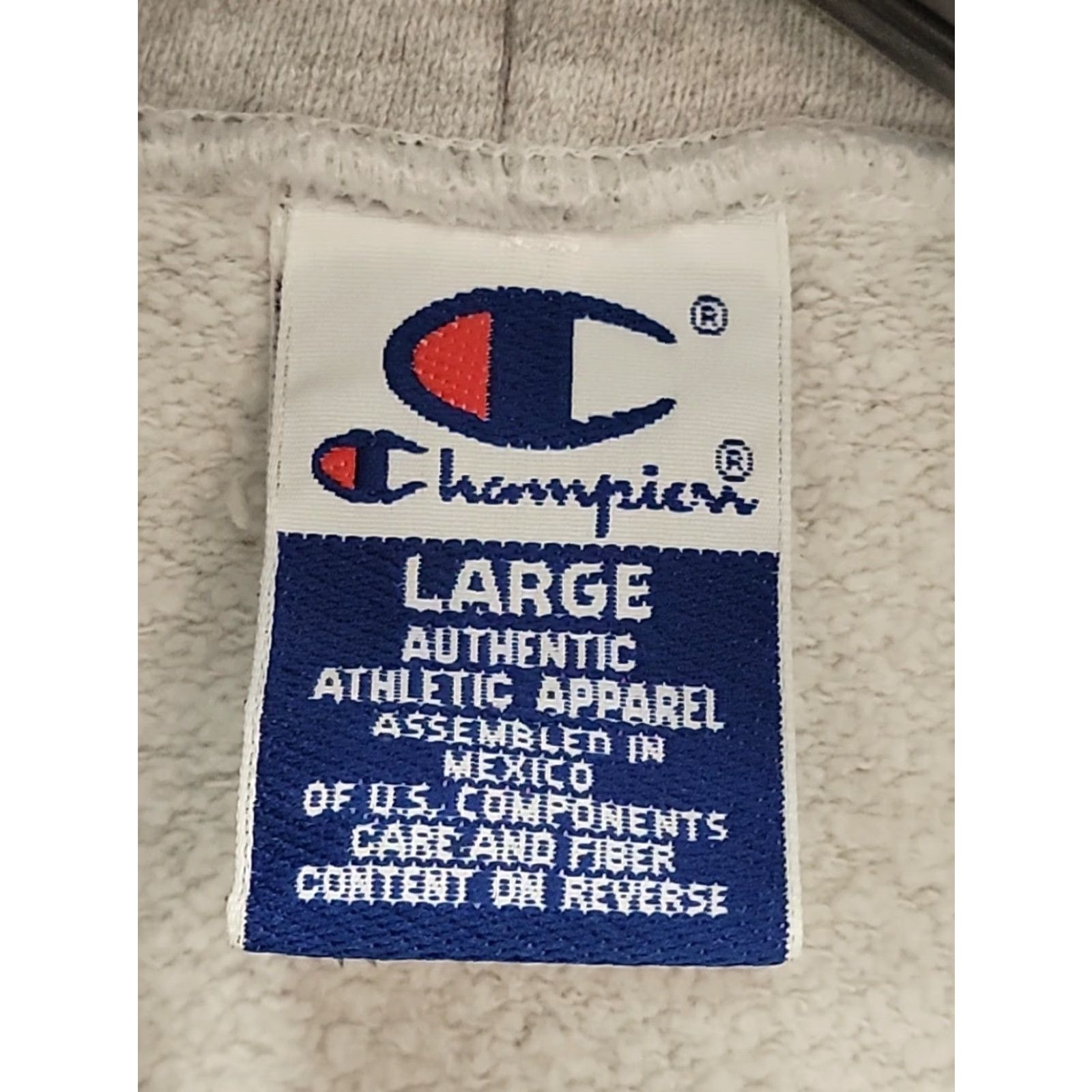 Champion VINTAGE Champion Sweatshirt Mens L Grey Clemson Tigers University Hoodie Crew Neck Pullover 90s College Sports Logo Embroidered Heavyweight Size US L / EU 52-54 / 3 - 4 Thumbnail