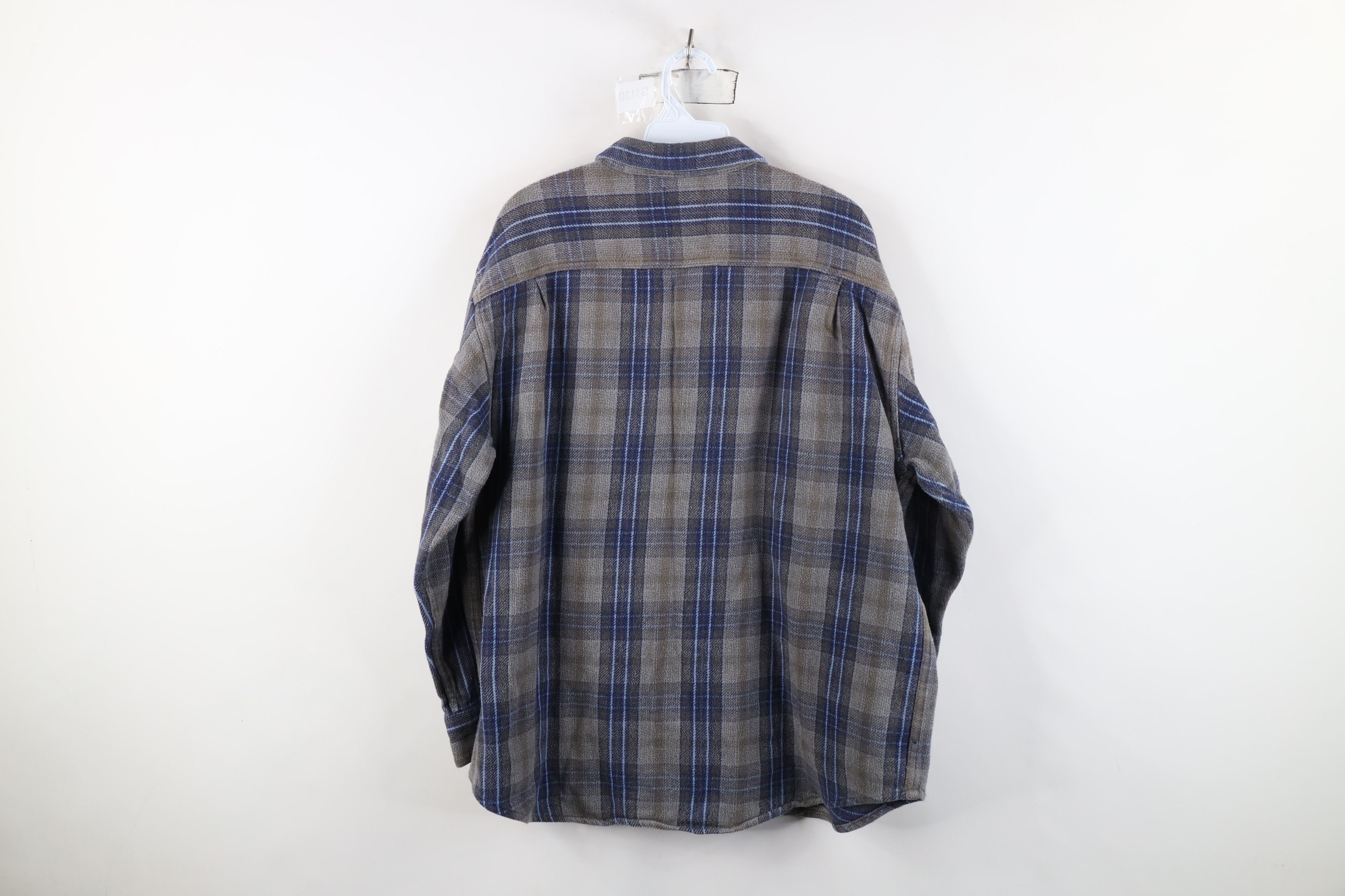 Vintage Vintage 90s Streetwear Heavyweight Button Shirt Plaid Size US XXL / EU 58 / 5 - 10 Thumbnail