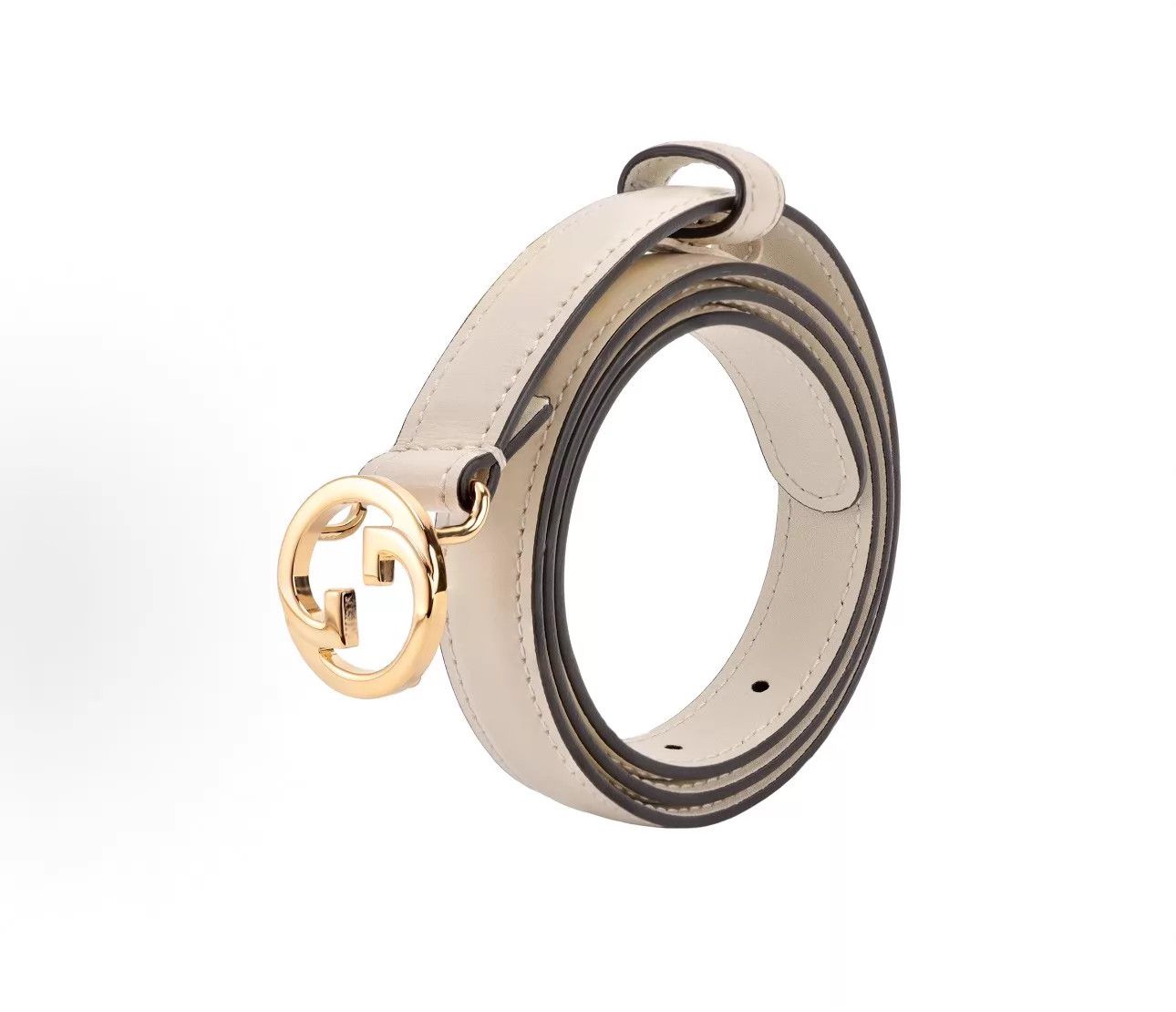 Gucci GUCCI Double G Gold Buckle 2cm Wide Belt Size ONE SIZE - 6 Thumbnail