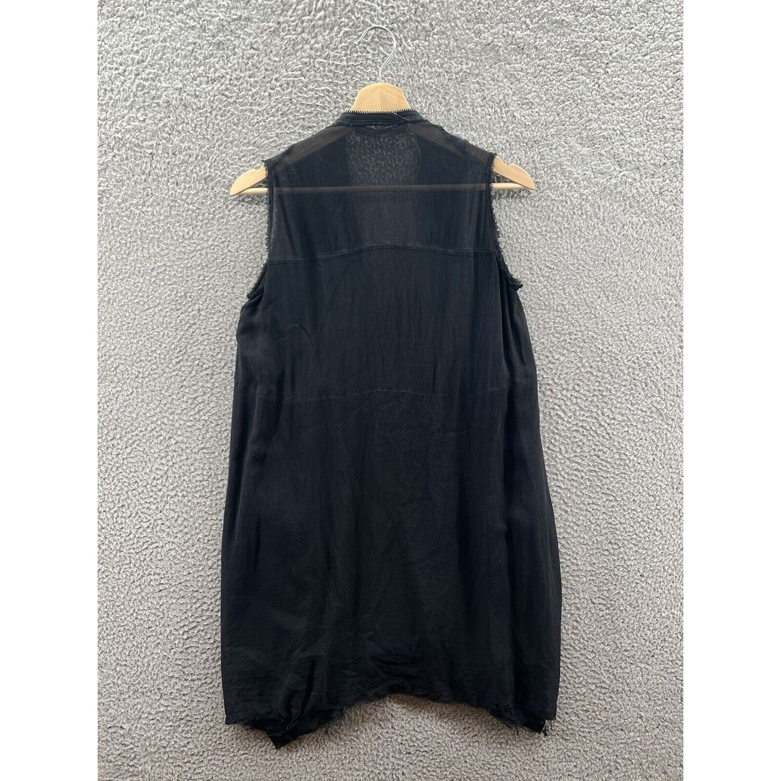 Allsaints All Saints Black Mid Length Silk Zip Tunic Dress UK 4 US 0 Size S / US 4 / IT 40 - 2 Thumbnail