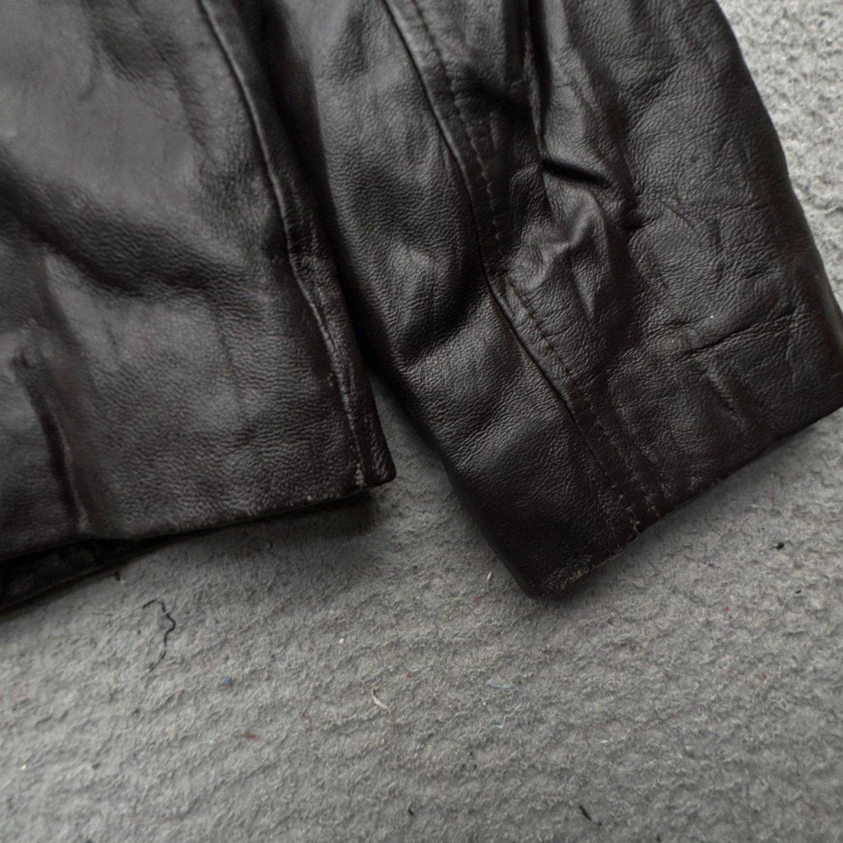 Croft & Barrow Croft & Barrow Lambskin Leather Jacket Mens Small Dark Brown Full Zip Bomber Jacket Size US S / EU 44-46 / 1 - 7 Thumbnail