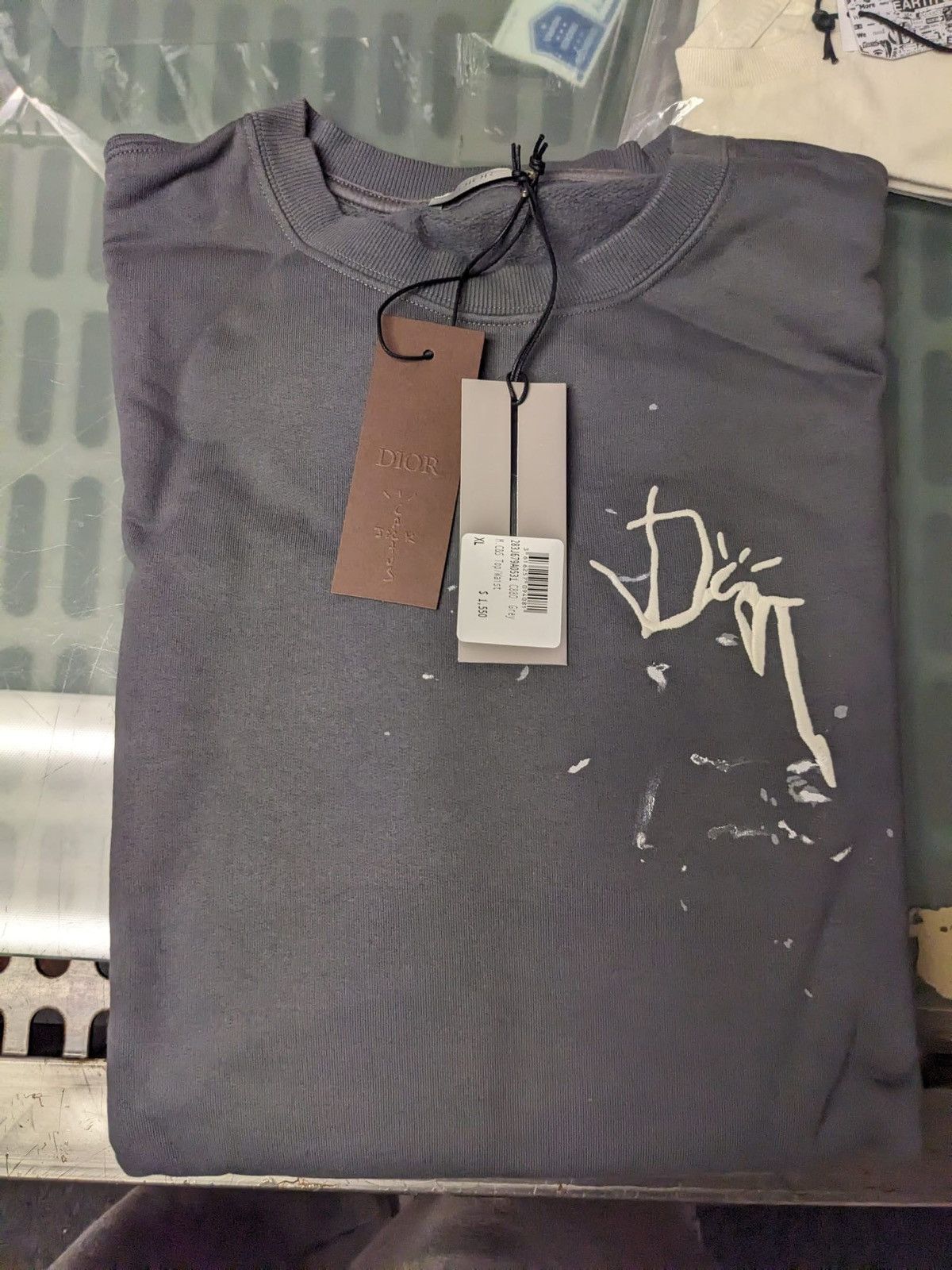 Dior CHRISTIAN DIOR X CACTUS JACK OVERSIZED SWEATSHIRT XL GREY Size US XL / EU 56 / 4 - 5 Thumbnail