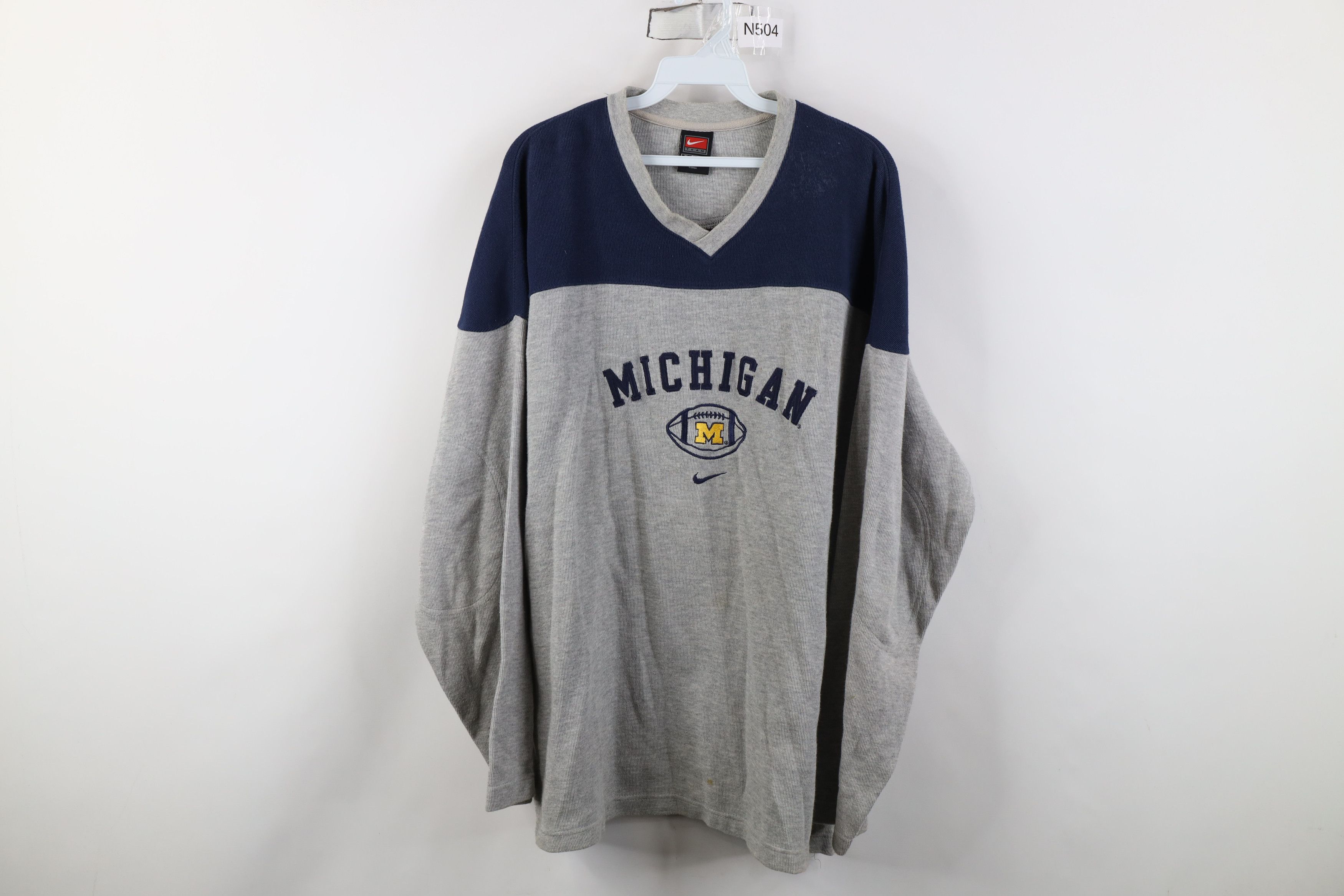 Nike Vintage Nike University of Michigan Football T-Shirt Gray Size US XL / EU 56 / 4 - 1 Thumbnail
