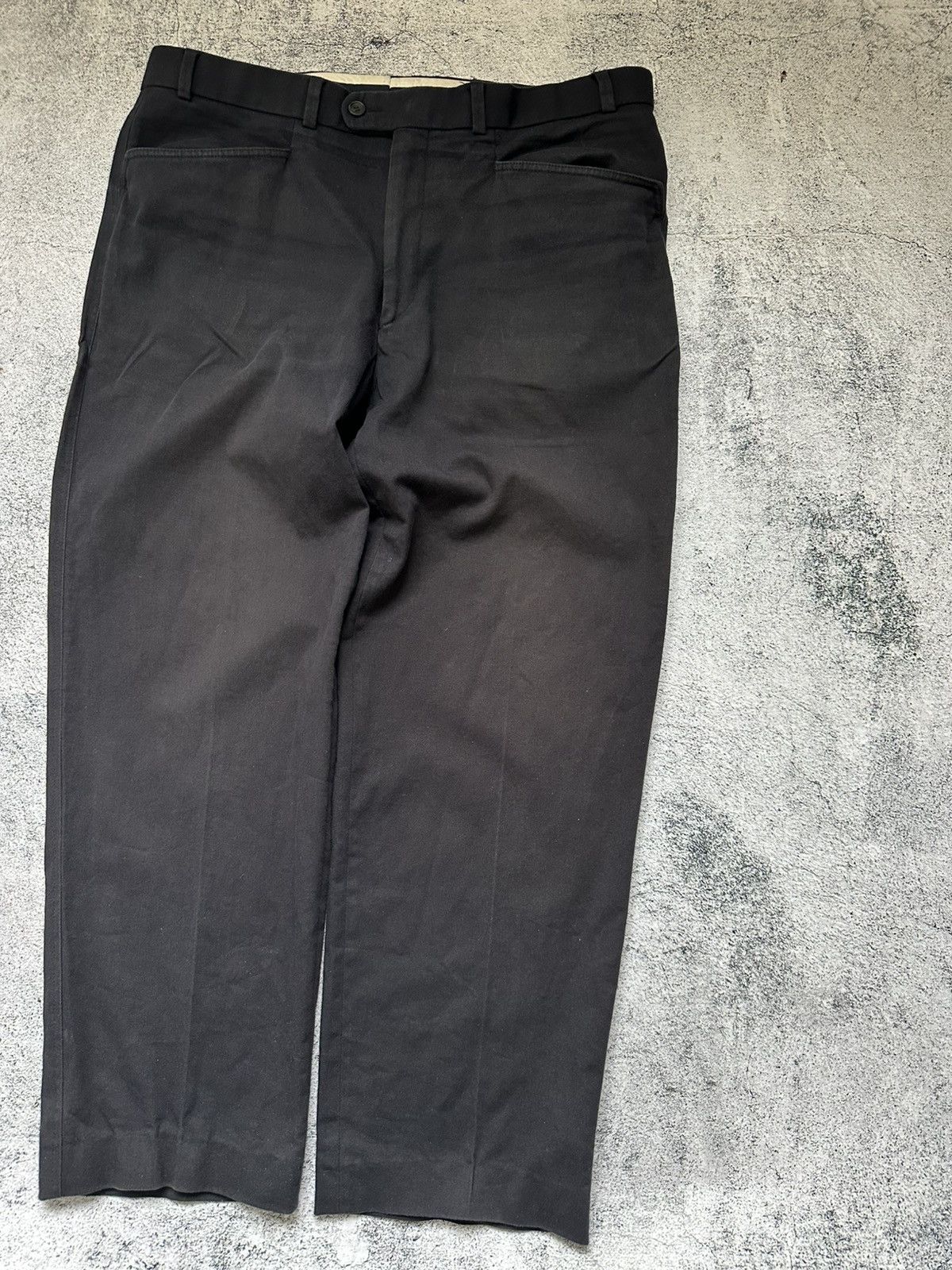 Burberry Vintage 90's Burberry Viscose Casual Pants Baggy Black Size US 33 - 4 Thumbnail