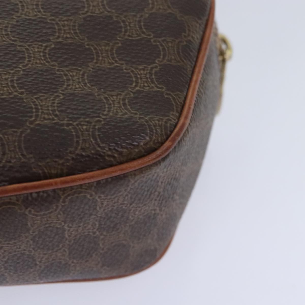 Celine CELINE Macadam Canvas Shoulder Bag Pvc Leather Brown Gold Size ONE SIZE - 16 Thumbnail