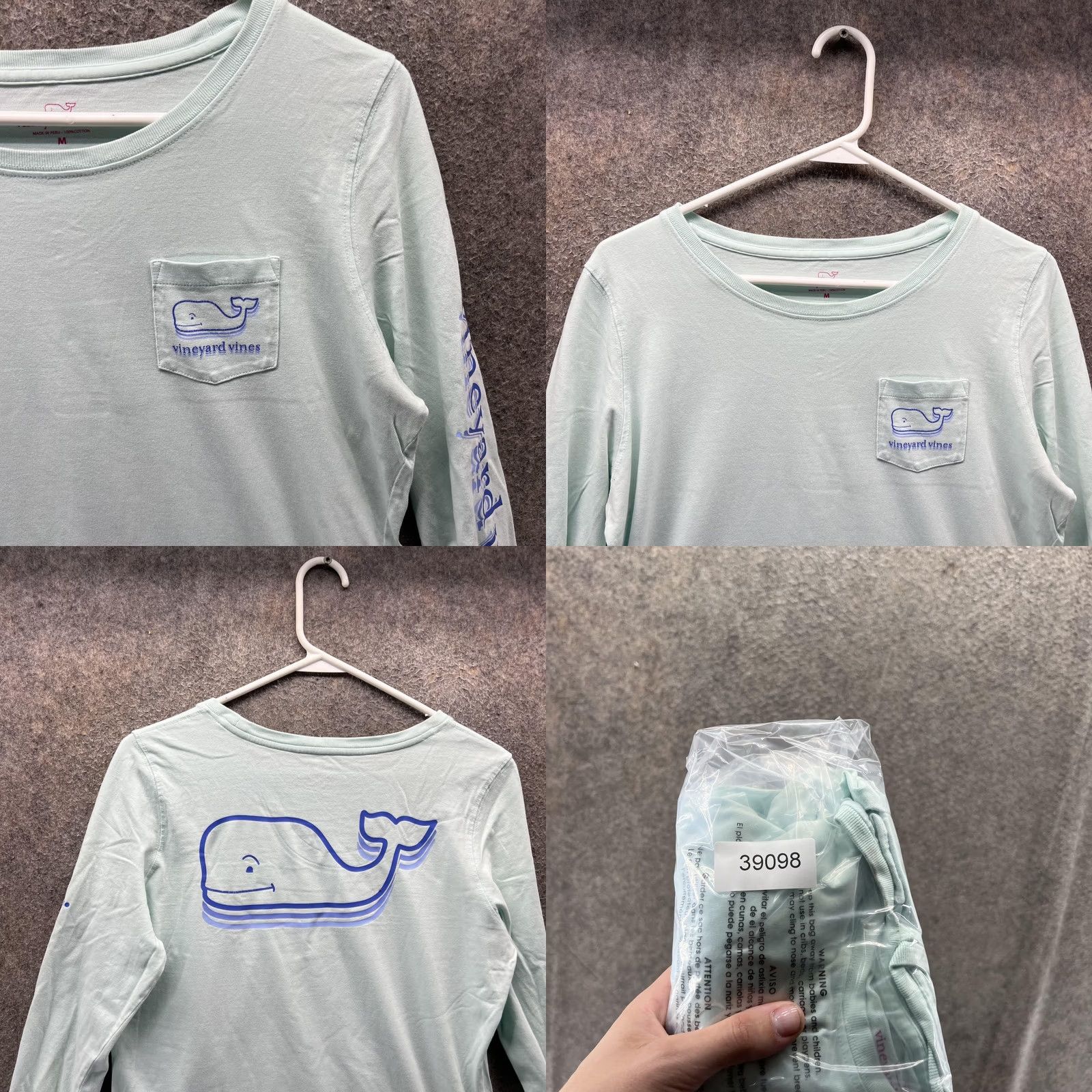 Vineyard Vines Vineyard Vines Shirt Womens Medium Green Long Sleeve Whale Graphic Pocket Tee Size M / US 6-8 / IT 42-44 - 8 Thumbnail