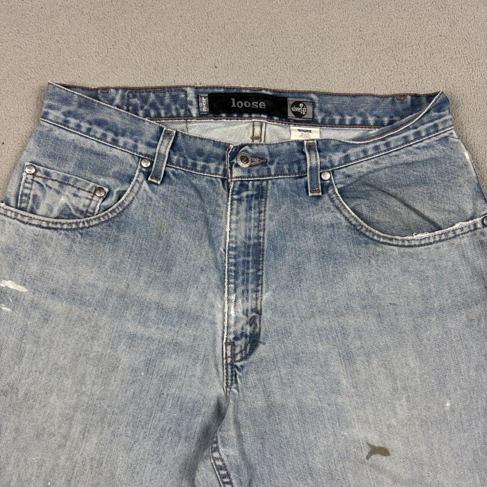 Levi's Vintage Clothing VTG Levi's SilverTab Jeans W33 L34 Paint Splatter Baggy Size US 33 - 6 Thumbnail