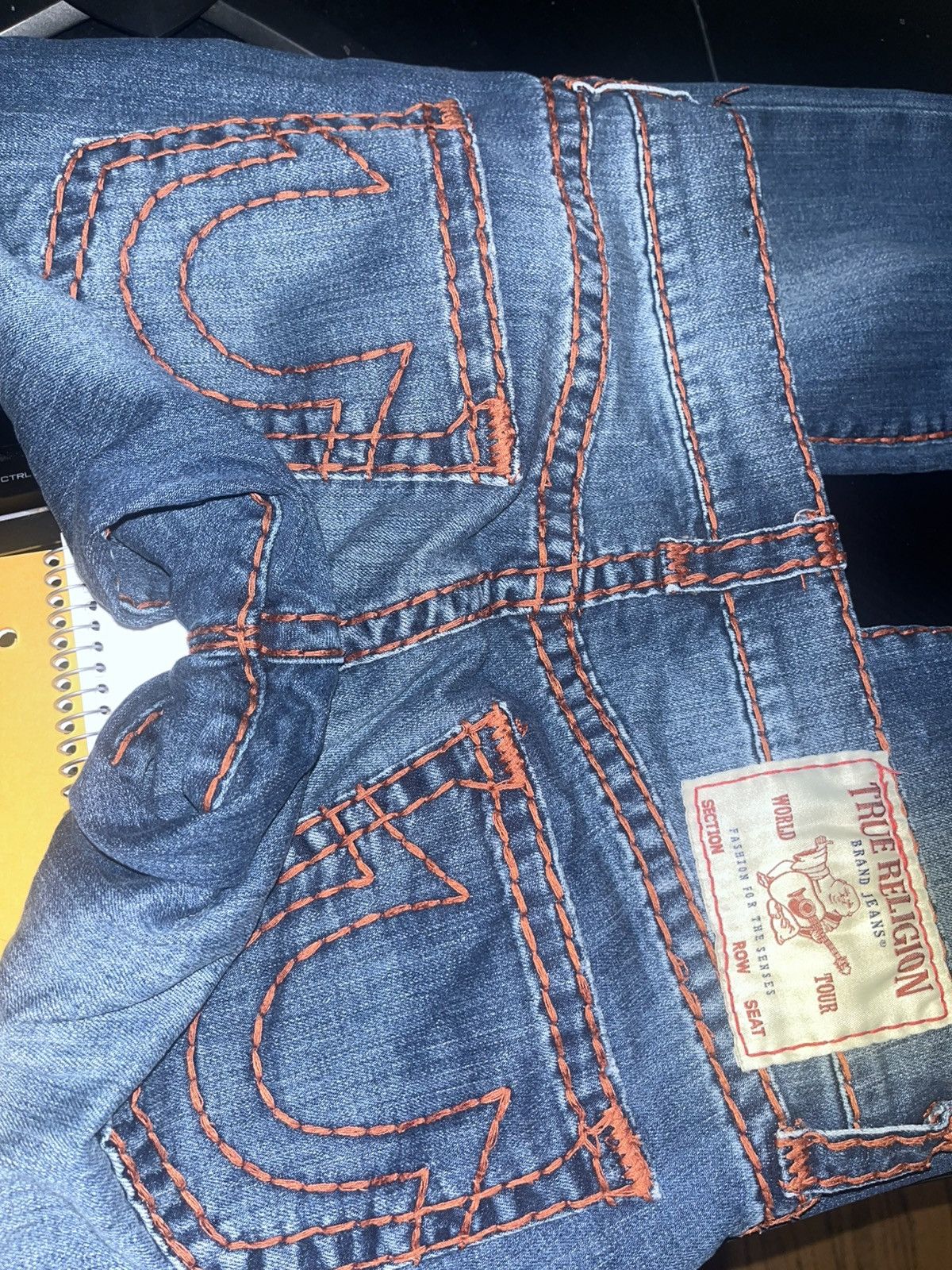 True Religion True Religion Blue Jeans with Orange Stitching Size US 30 / EU 46 - 3 Thumbnail