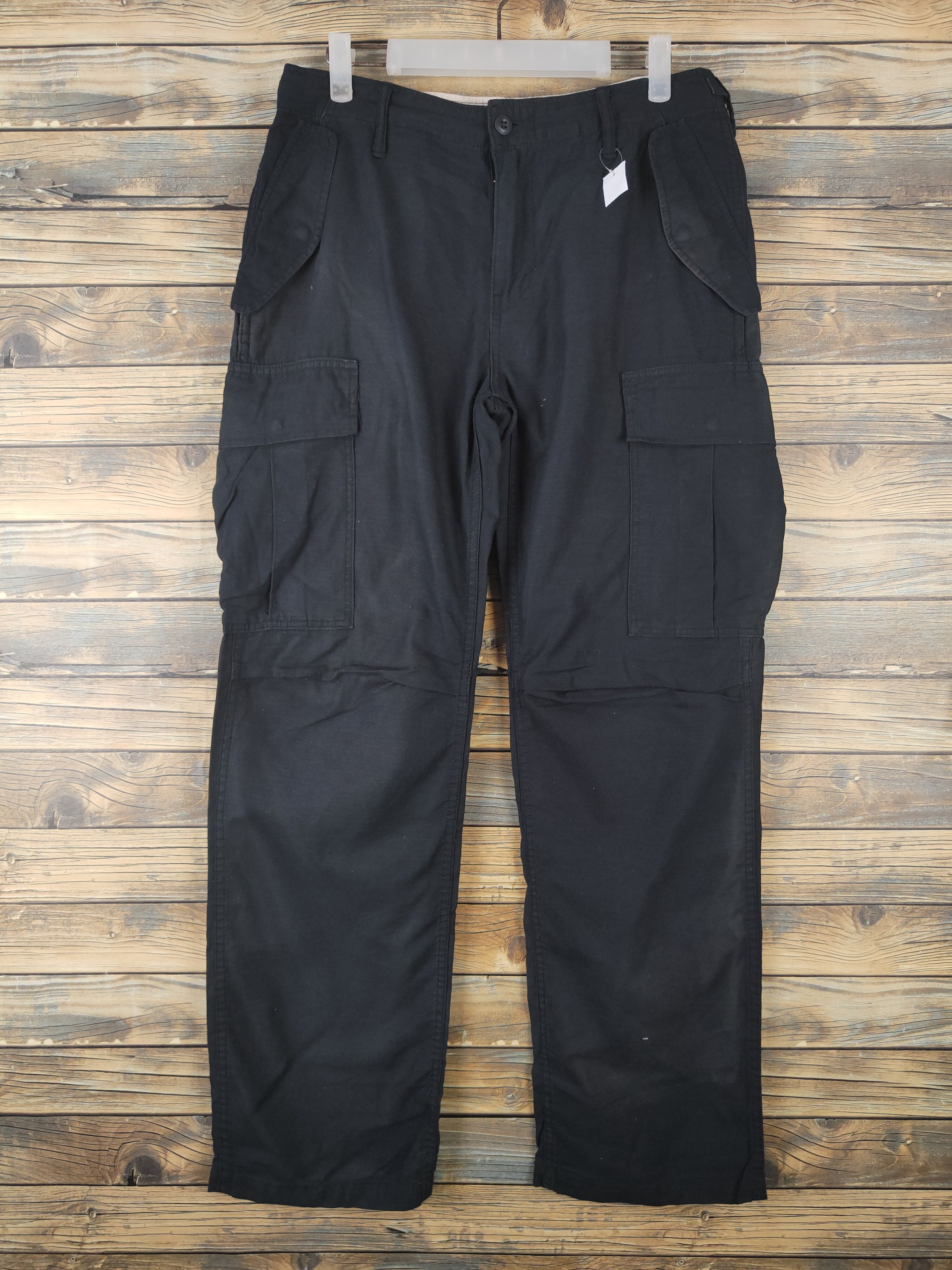 Japanese Brand DL B.Smith Black Multipocket Tactical Cargo Pants #1651 Size US 31 - 1 Thumbnail