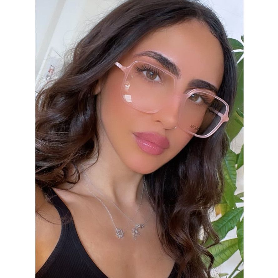 image of New Dior Mini Cd O S2I Square Frames In Pink, Women's