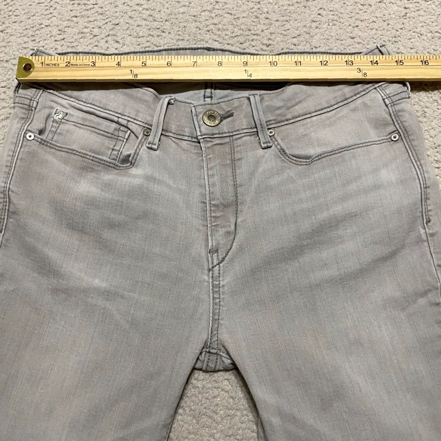 Denizen DENIZEN Levi's Jeans Womens 13 Gray Denim Medium Wash Jegging Mid Rise 5-Pocket Stretch Mens Womens Size 34" / US 12 / IT 48 - 5 Thumbnail