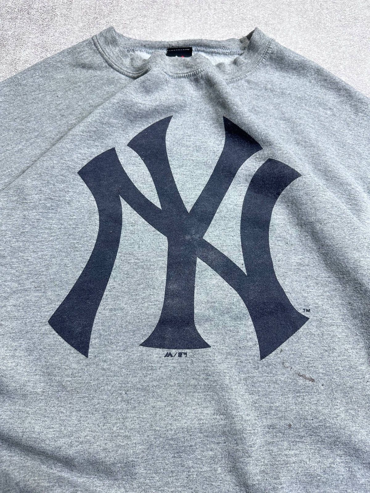 New York Yankees Vintage 90s NY Yankees Boxy Sweatshirt XXL Size US XXL / EU 58 / 5 - 3 Thumbnail