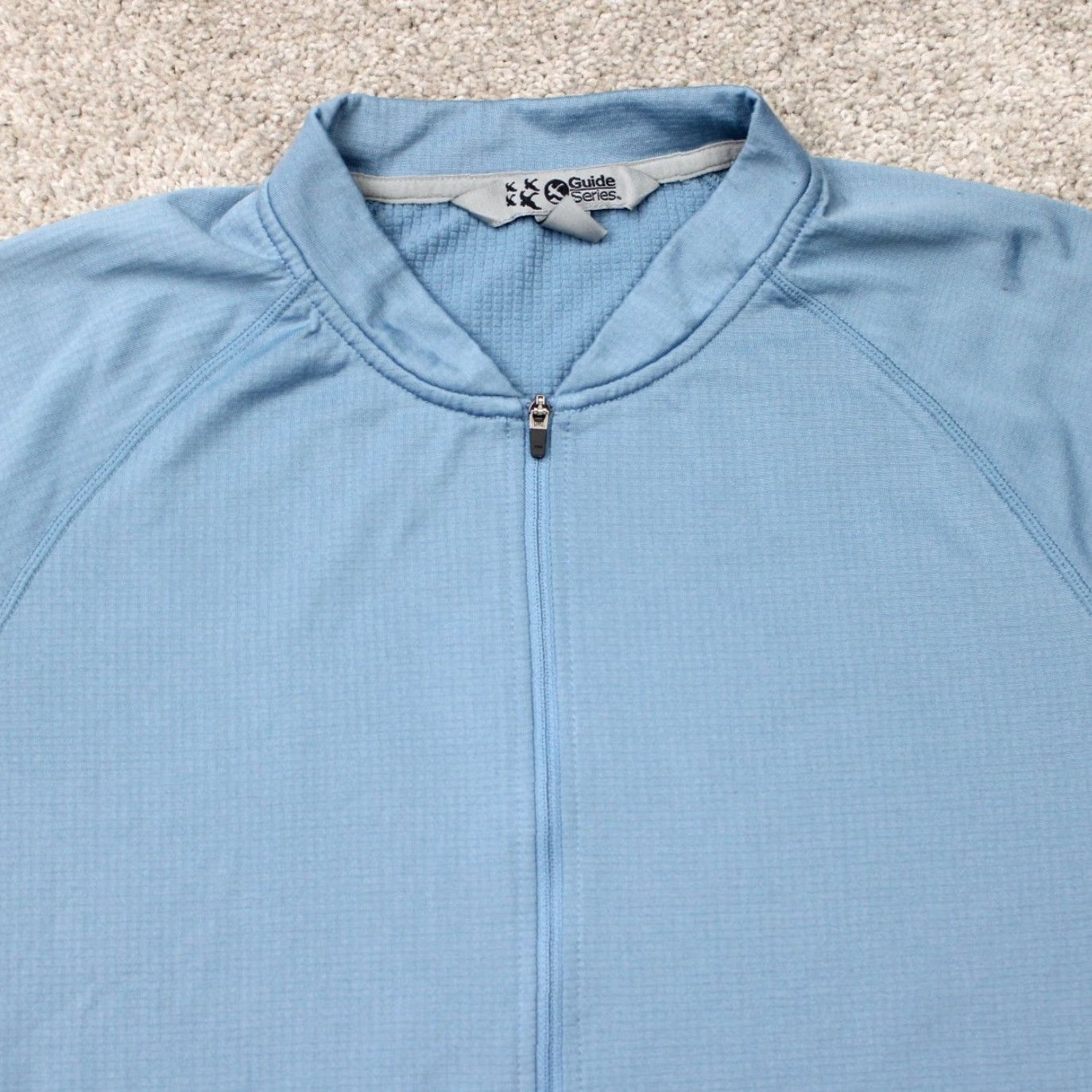 Vintage Cabela's Sweatshirt Mens Large Blue 1/4 Zip Pullover Polyester L/S Shirt Size US L / EU 52-54 / 3 - 5 Thumbnail