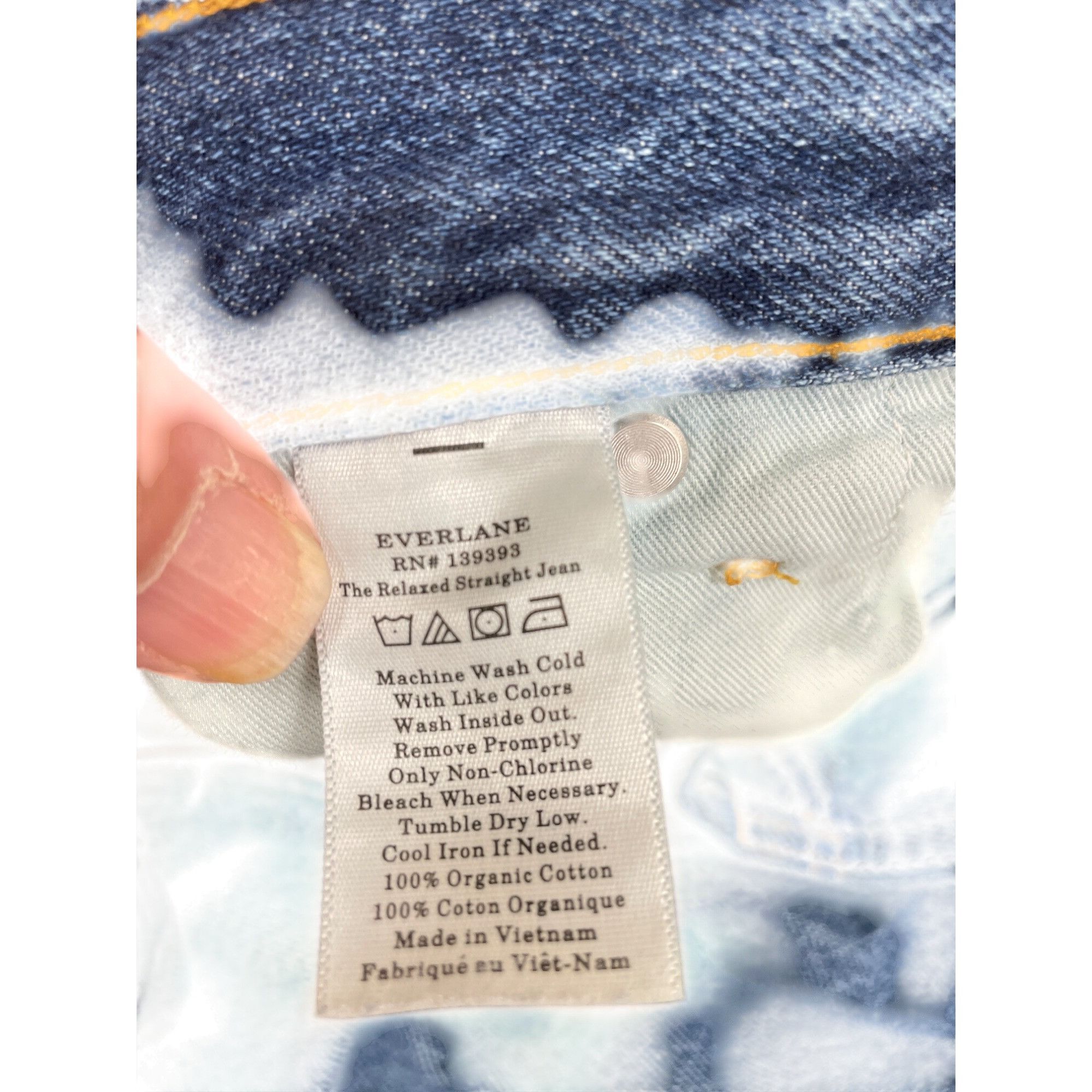 Everlane Everlane Mens Relaxed Straight Fit Blue Denim Jeans size 29R Size US 29 - 7 Thumbnail