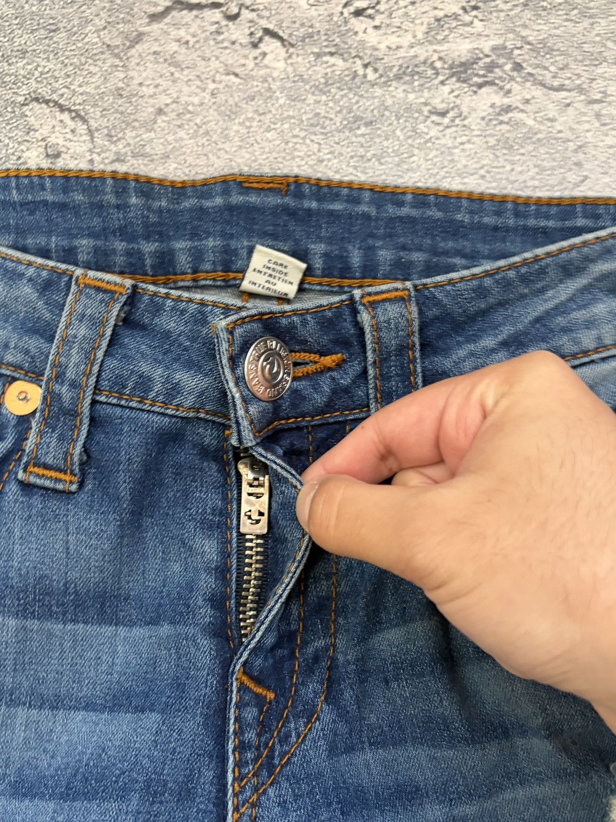 True Religion True Religion Women's Slim Straight Distressed Jeans Blue 28 Size 28" / US 6 / IT 42 - 9 Thumbnail