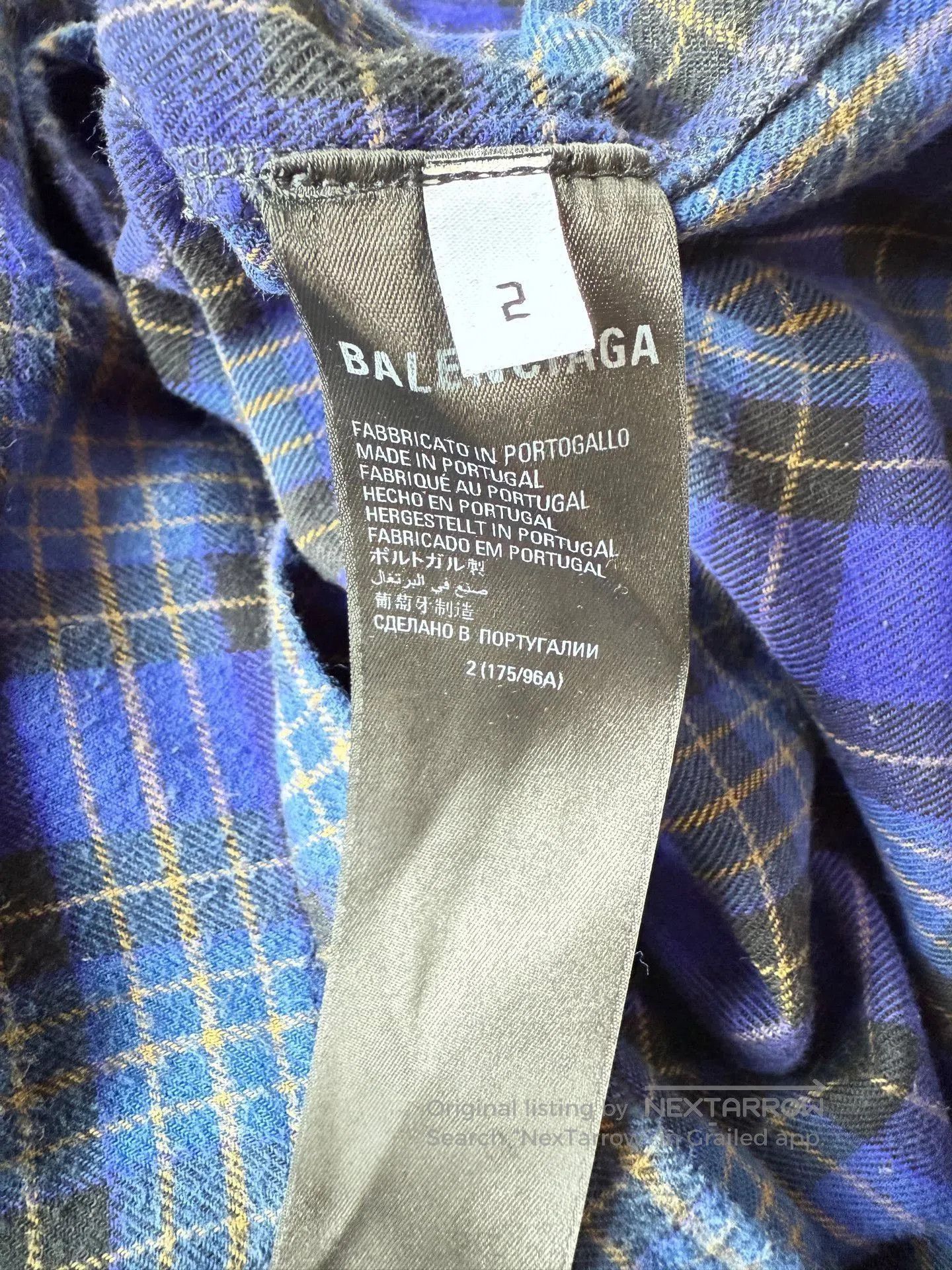 Balenciaga Balenciaga Batman Embroidery Plaid Shirt. Size US M / EU 48-50 / 2 - 8 Thumbnail