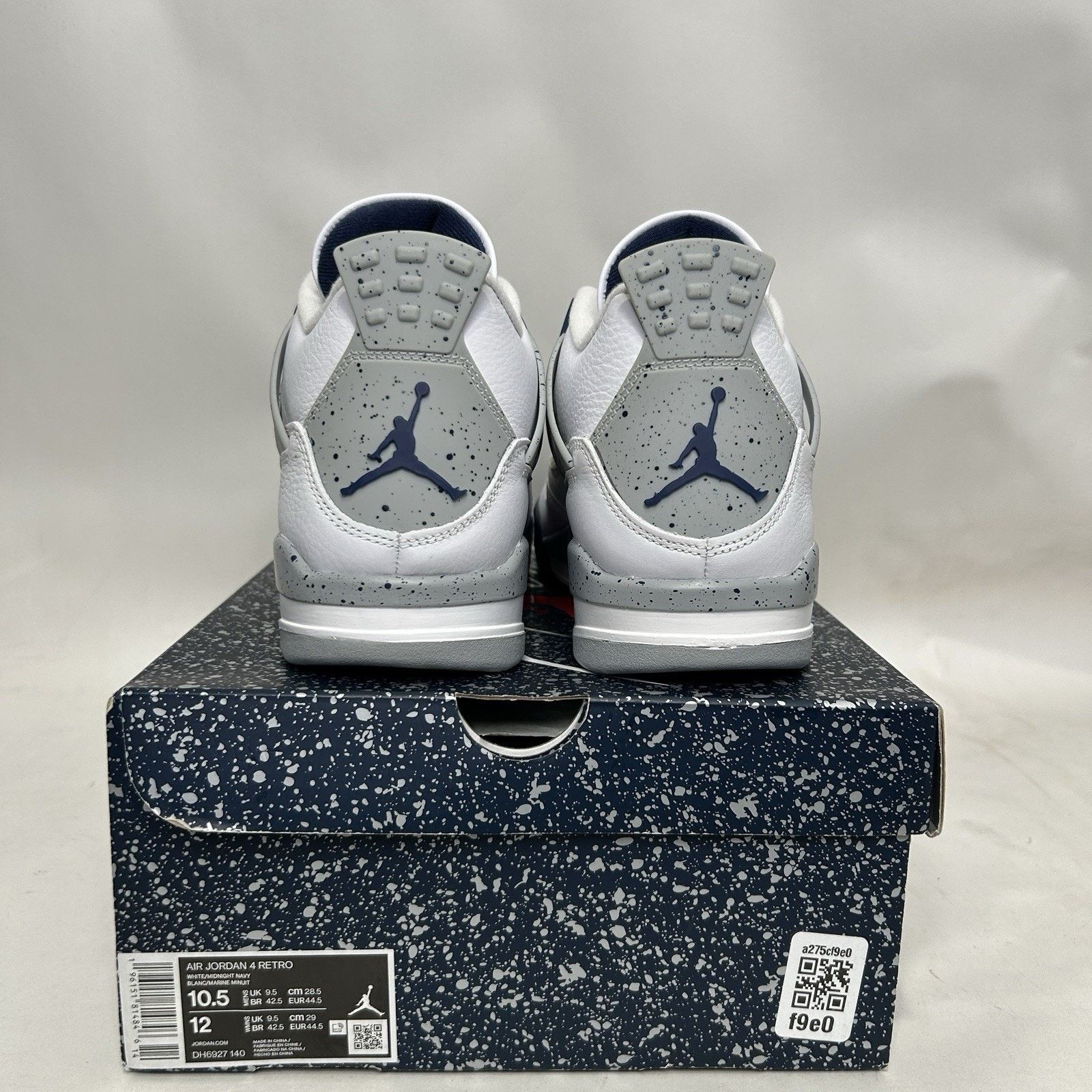 Jordan Brand Nike Air Jordan 4 Retro “Midnight Navy” 2022 Size US 10.5 / EU 43-44 - 4 Thumbnail