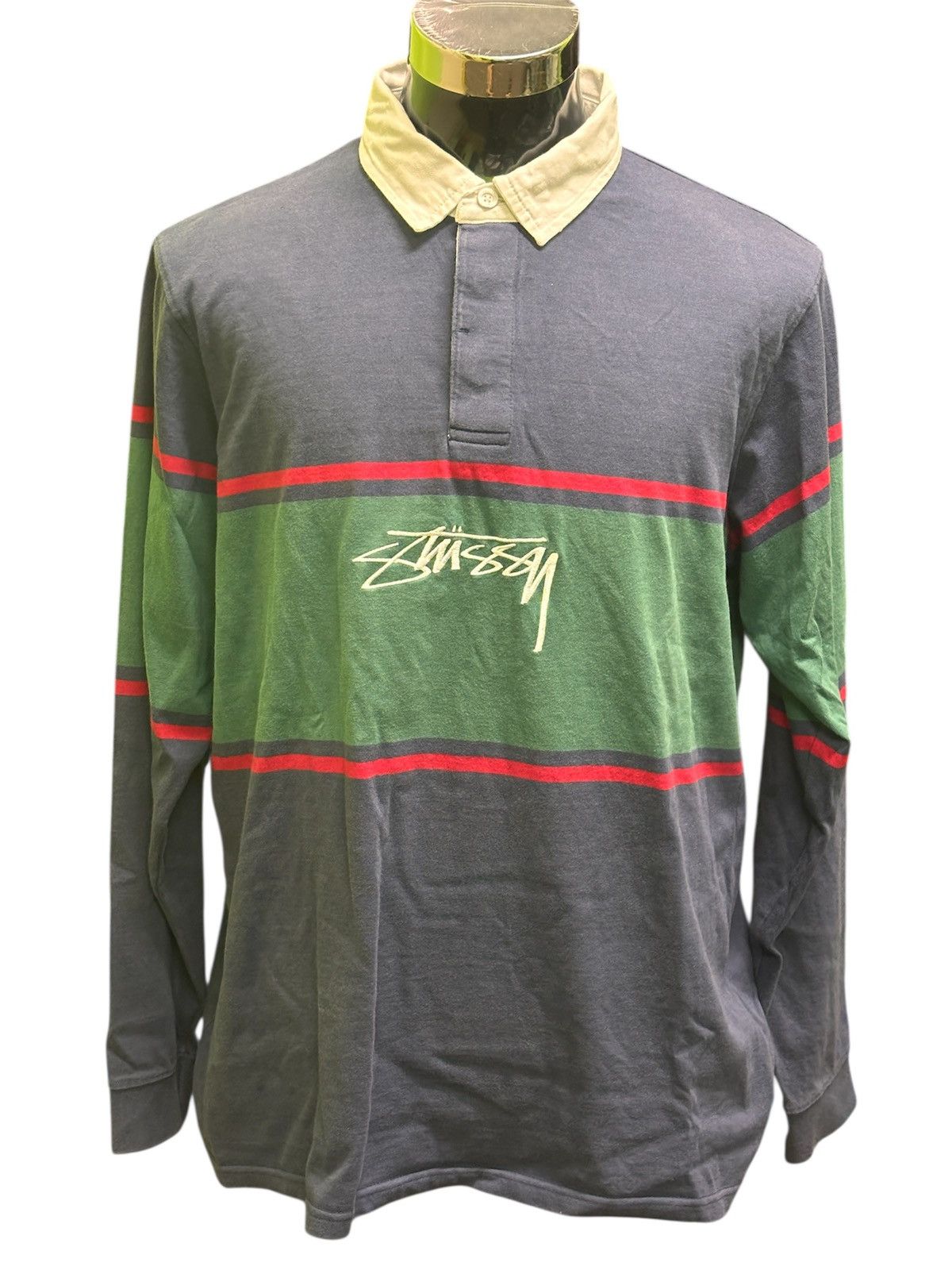 Stussy × Vintage Vintage Stussy Polo Long Sleeve Size US XL / EU 56 / 4 - 1 Thumbnail