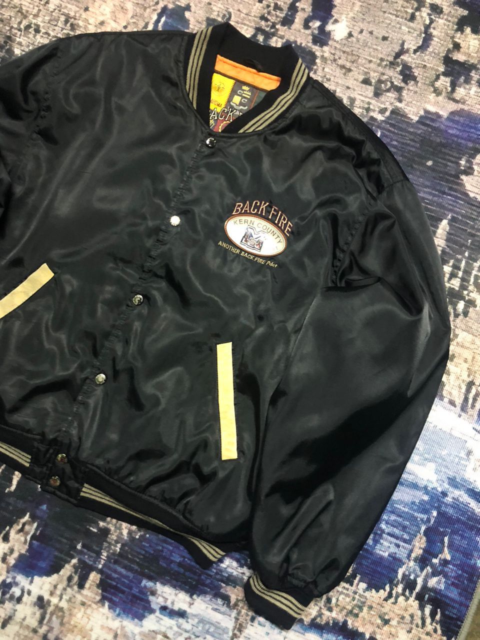 Sports Specialties Vintage Back Fire Men's Sport Bomber Jacket Size US L / EU 52-54 / 3 - 9 Thumbnail
