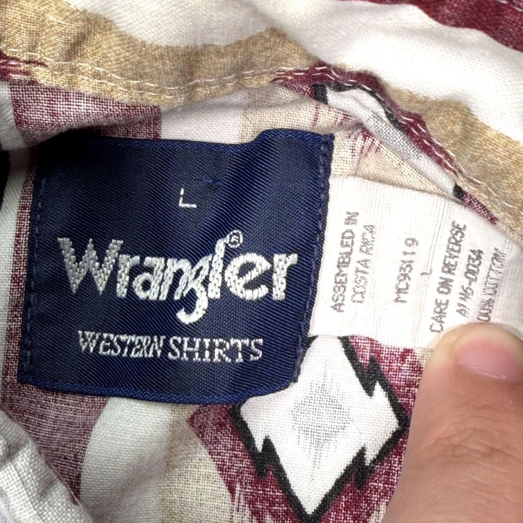 Wrangler Wrangler Shirt Mens Large Multicolor Southwestern Long Sleeve Snap Button Up Size US L / EU 52-54 / 3 - 2 Thumbnail